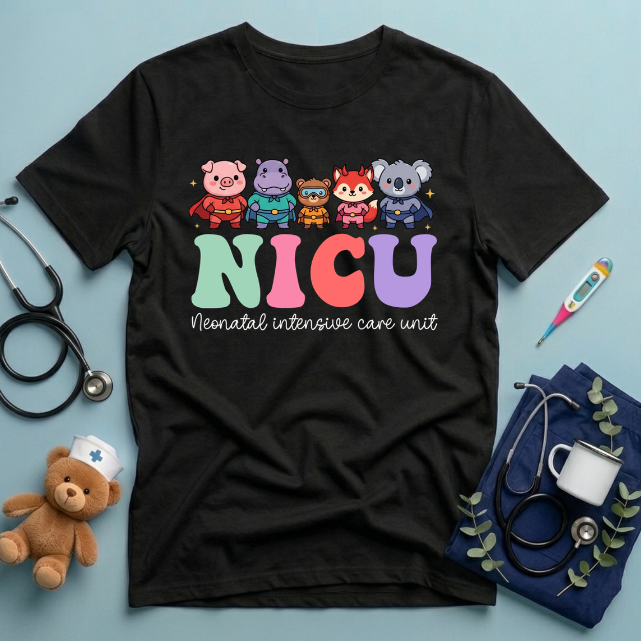 Superheroes Nicu Nurse T-Shirt