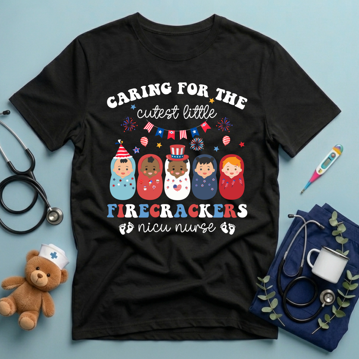 Caring for Cutest Firecrackers T-Shirt