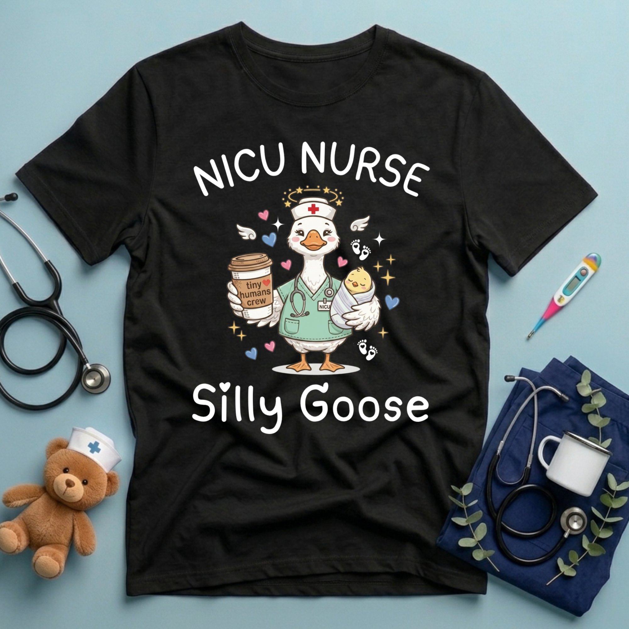 NICU Nurse Silly Goose T-Shirt