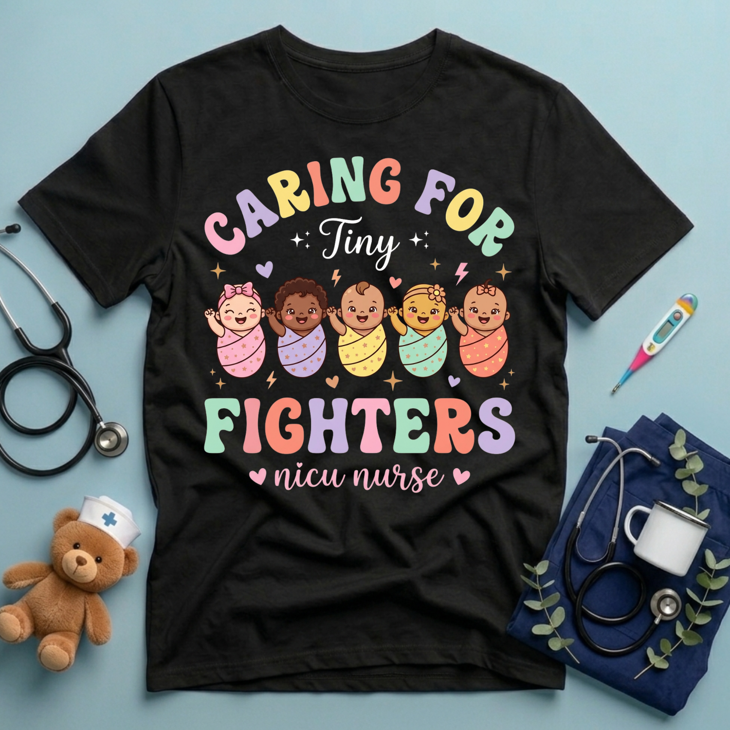 Caring for Tiny Fighters T-Shirt