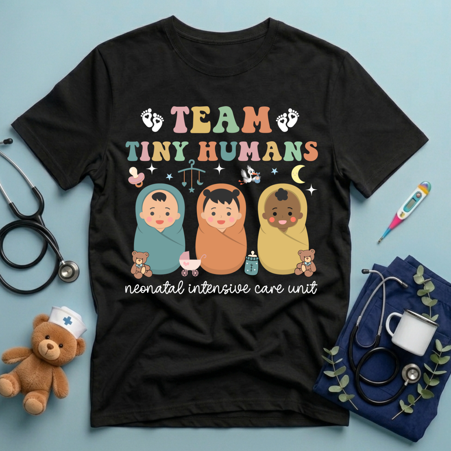 Team Tiny Humans NICU Nurse T-Shirt