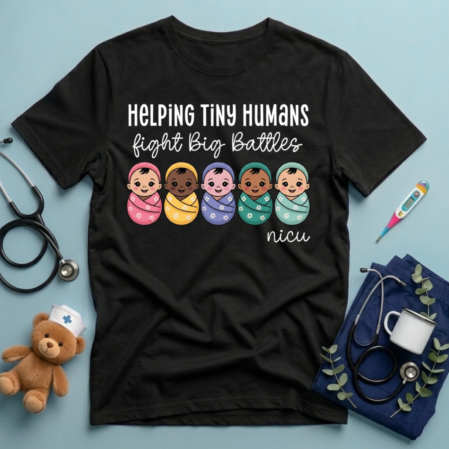 Helping Tiny Humans NICU Nurse T-Shirt