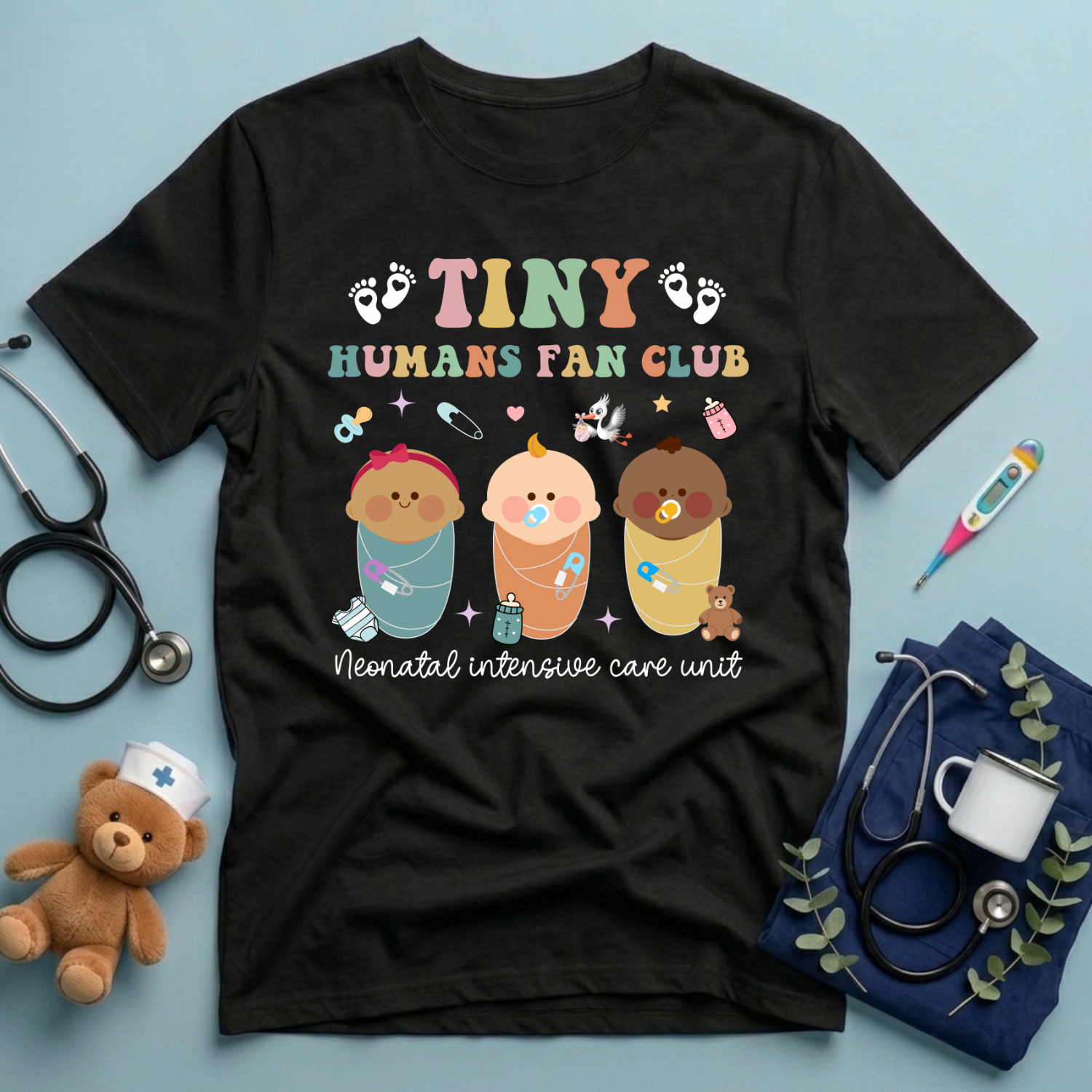 Tiny Humans Fan Club NICU T-Shirt
