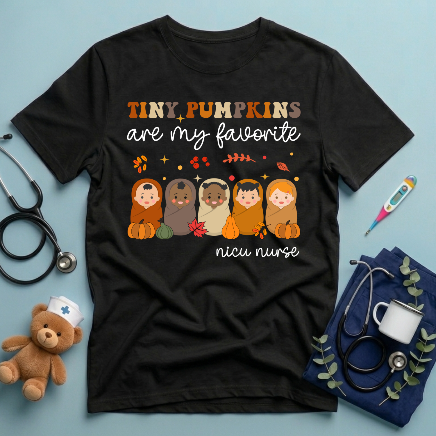 Tiny Pumpkins NICU Fall T-Shirt
