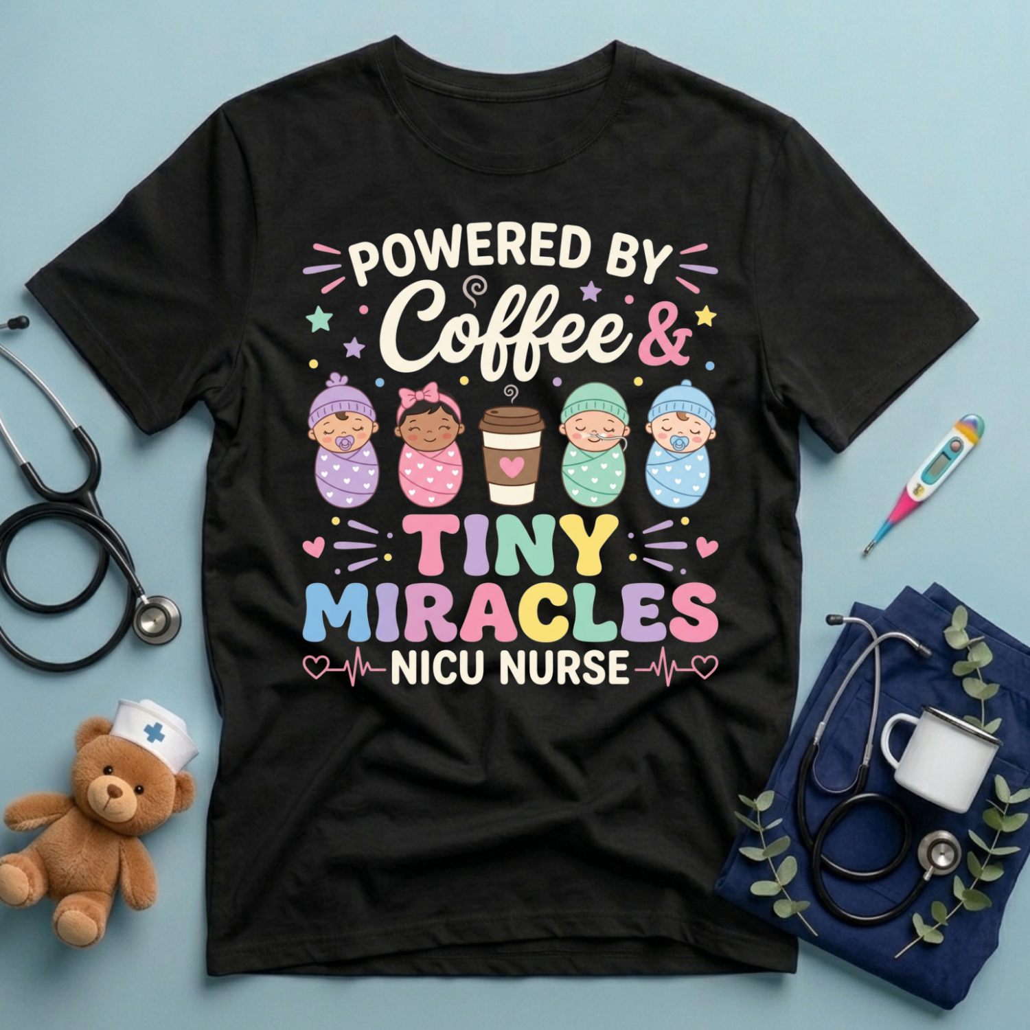 Powered By Coffee & Miracles T-Shirt