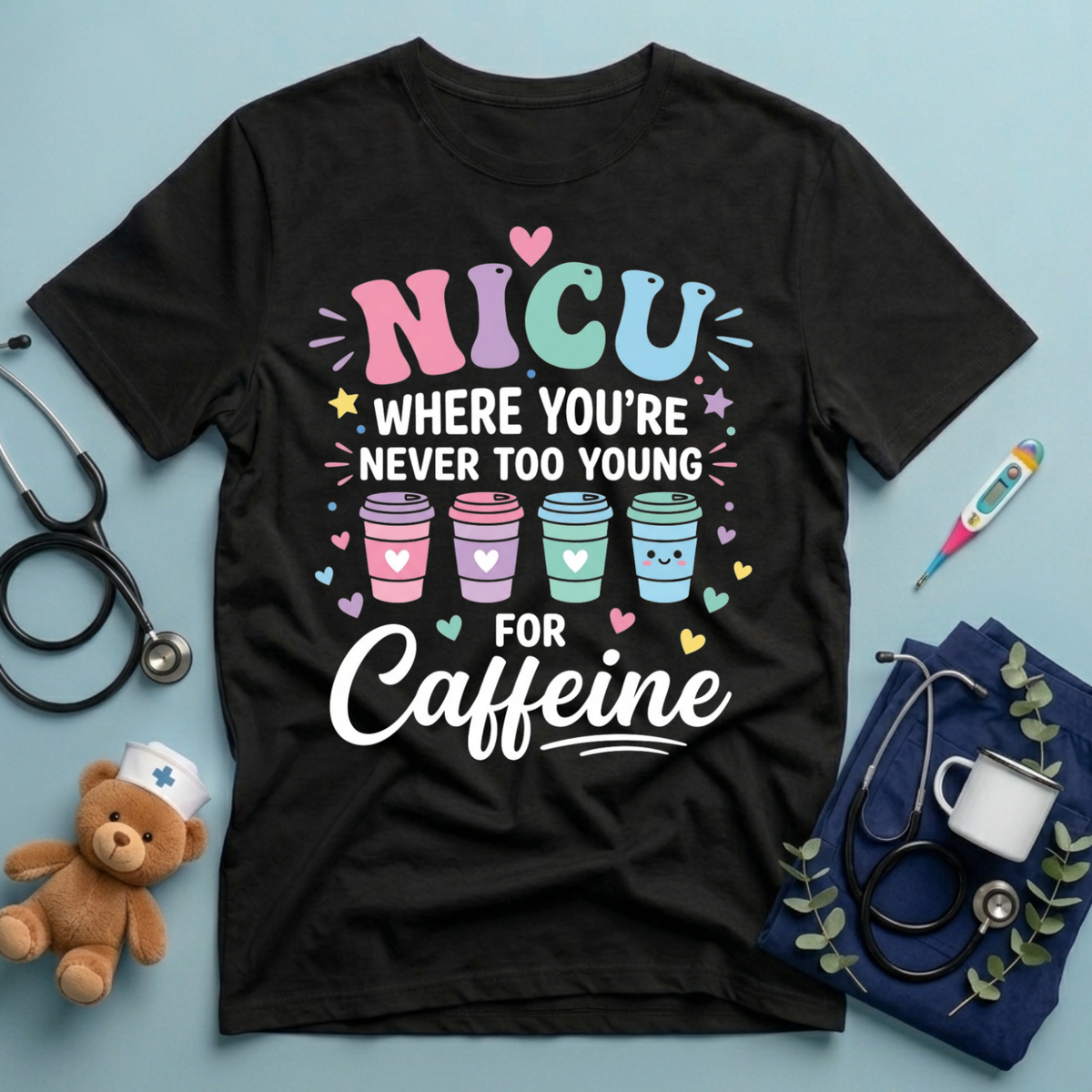 Never Too Young for Caffeine T-Shirt