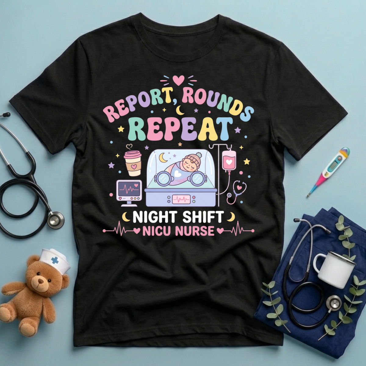 Funny Night Shift NICU T-Shirt