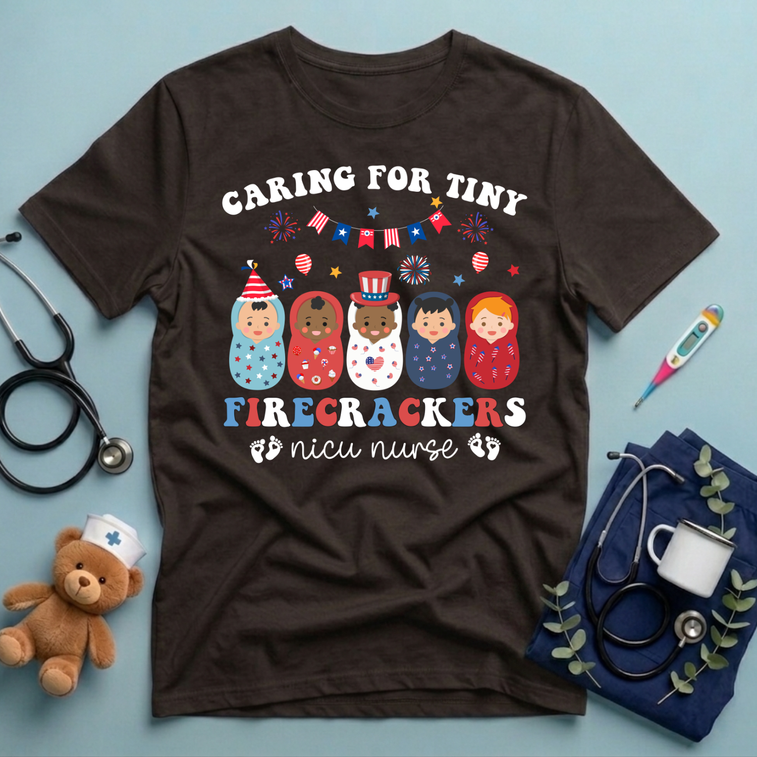 Caring for Tiny Firecrackers T-Shirt