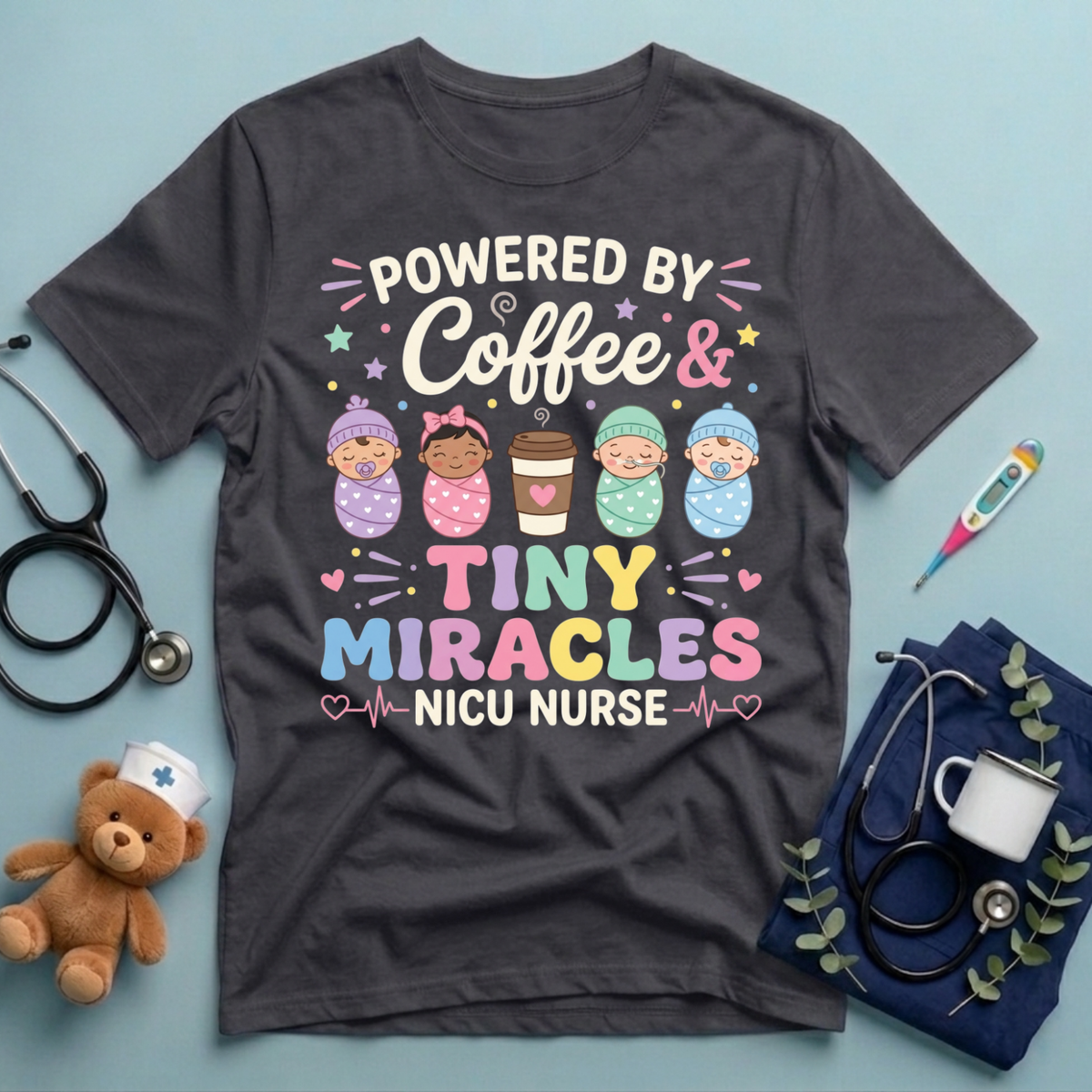Powered By Coffee & Miracles T-Shirt