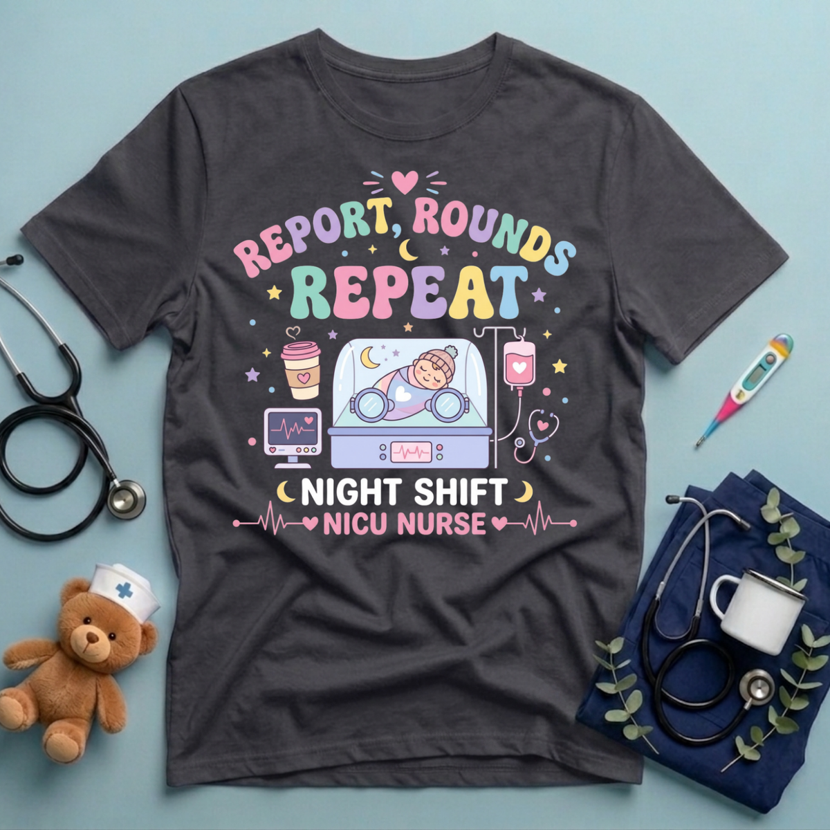 Funny Night Shift NICU T-Shirt