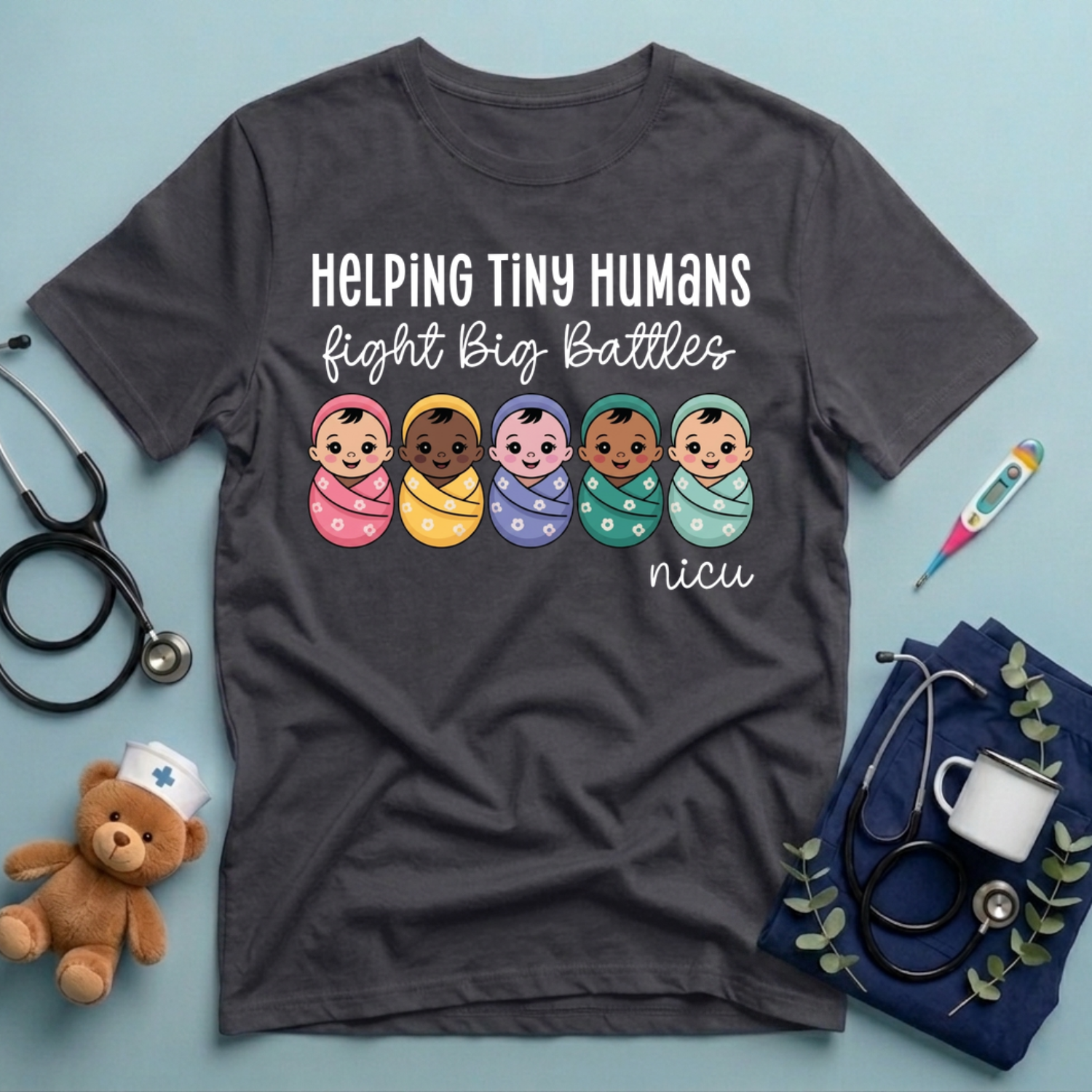 Helping Tiny Humans NICU Nurse T-Shirt