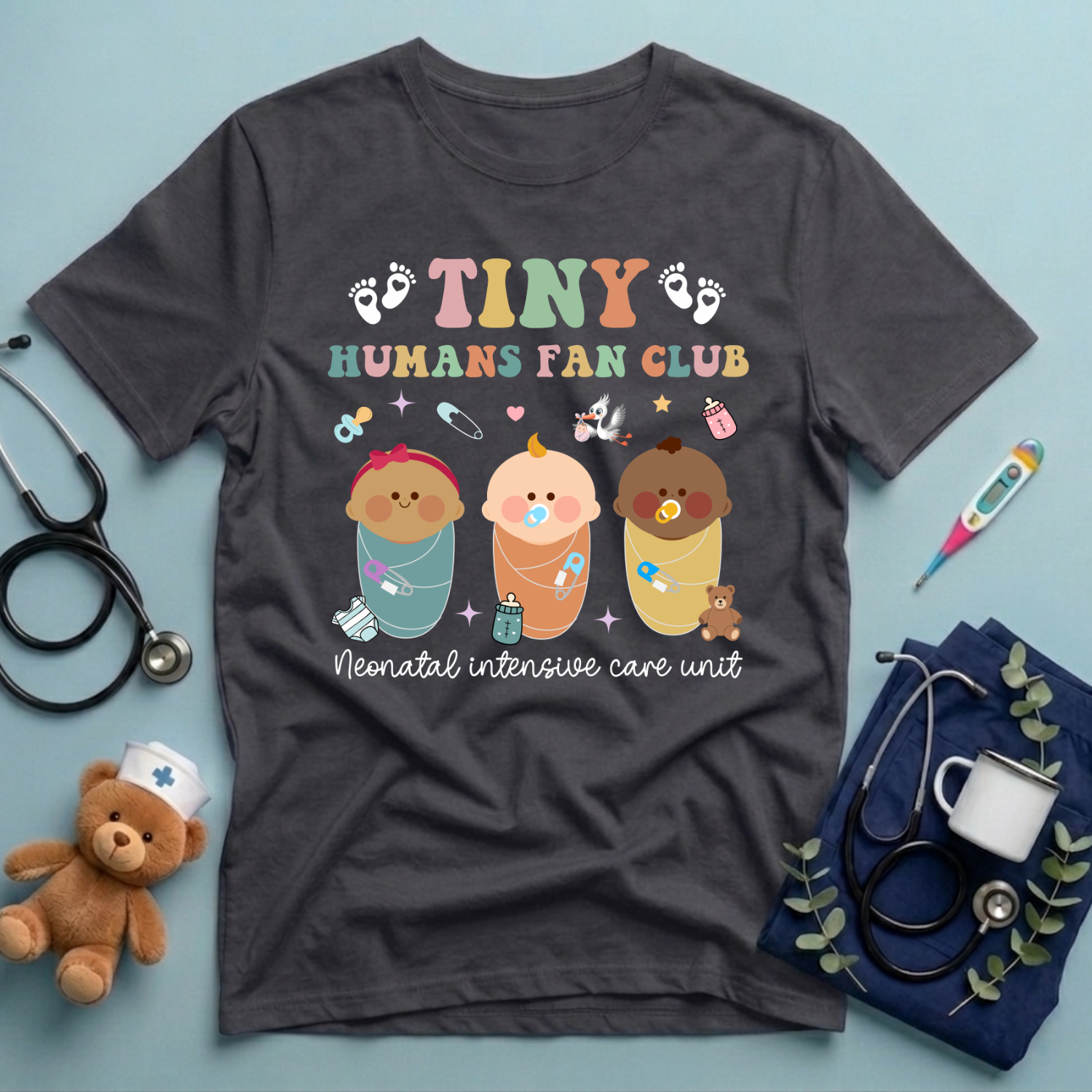 Tiny Humans Fan Club NICU T-Shirt
