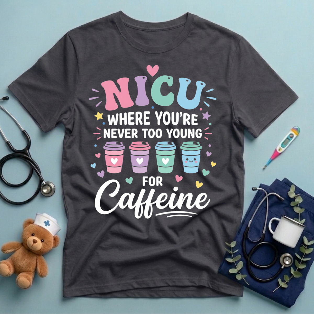 Never Too Young for Caffeine T-Shirt