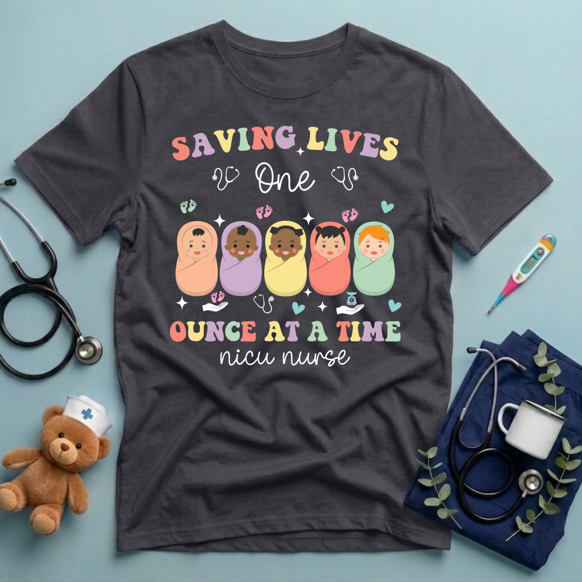 Saving Lives NICU Nurse T-Shirt