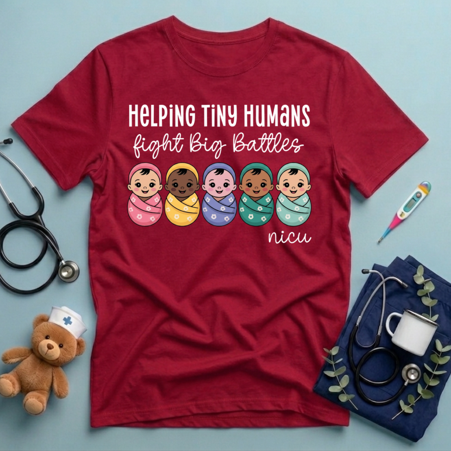 Helping Tiny Humans NICU Nurse T-Shirt