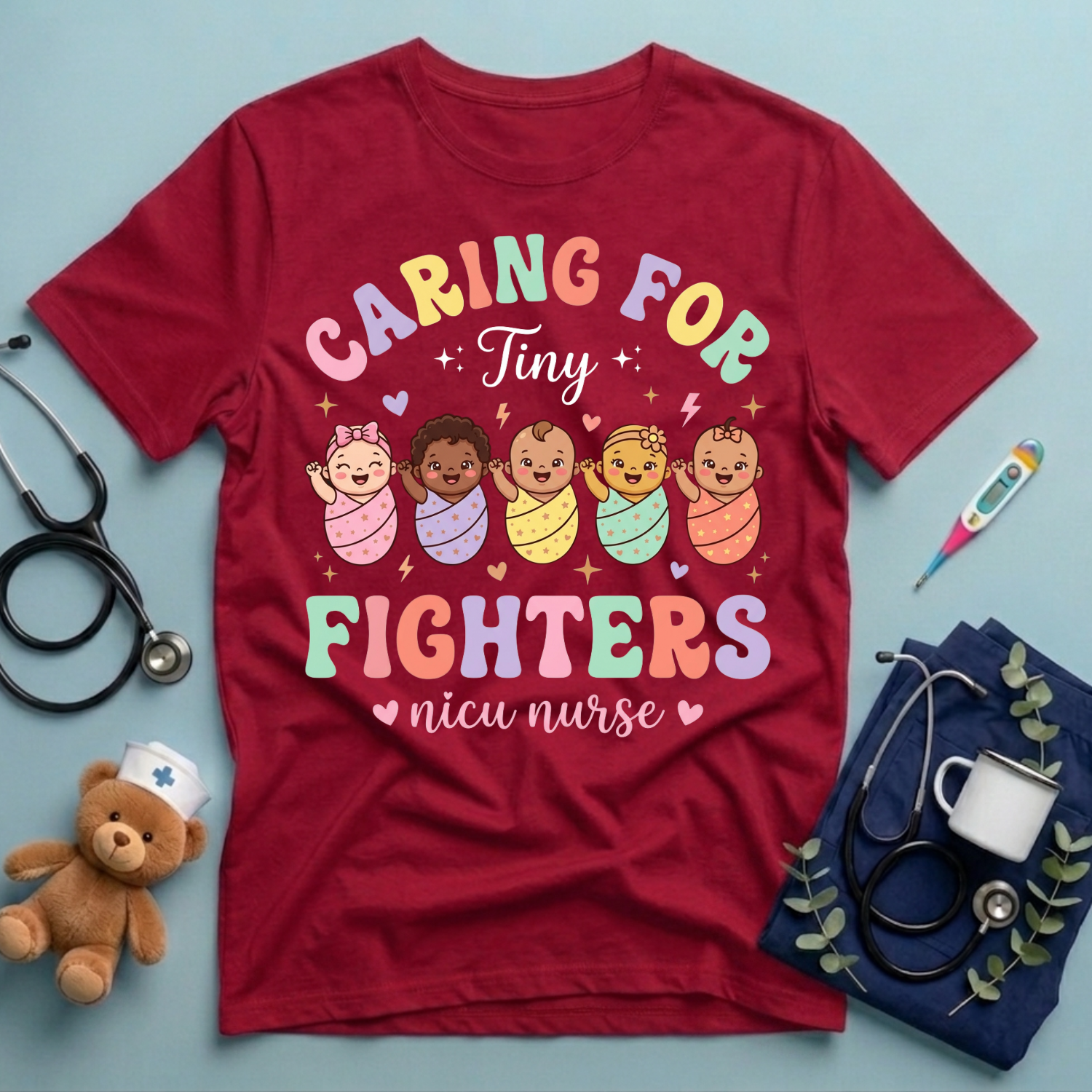 Caring for Tiny Fighters T-Shirt