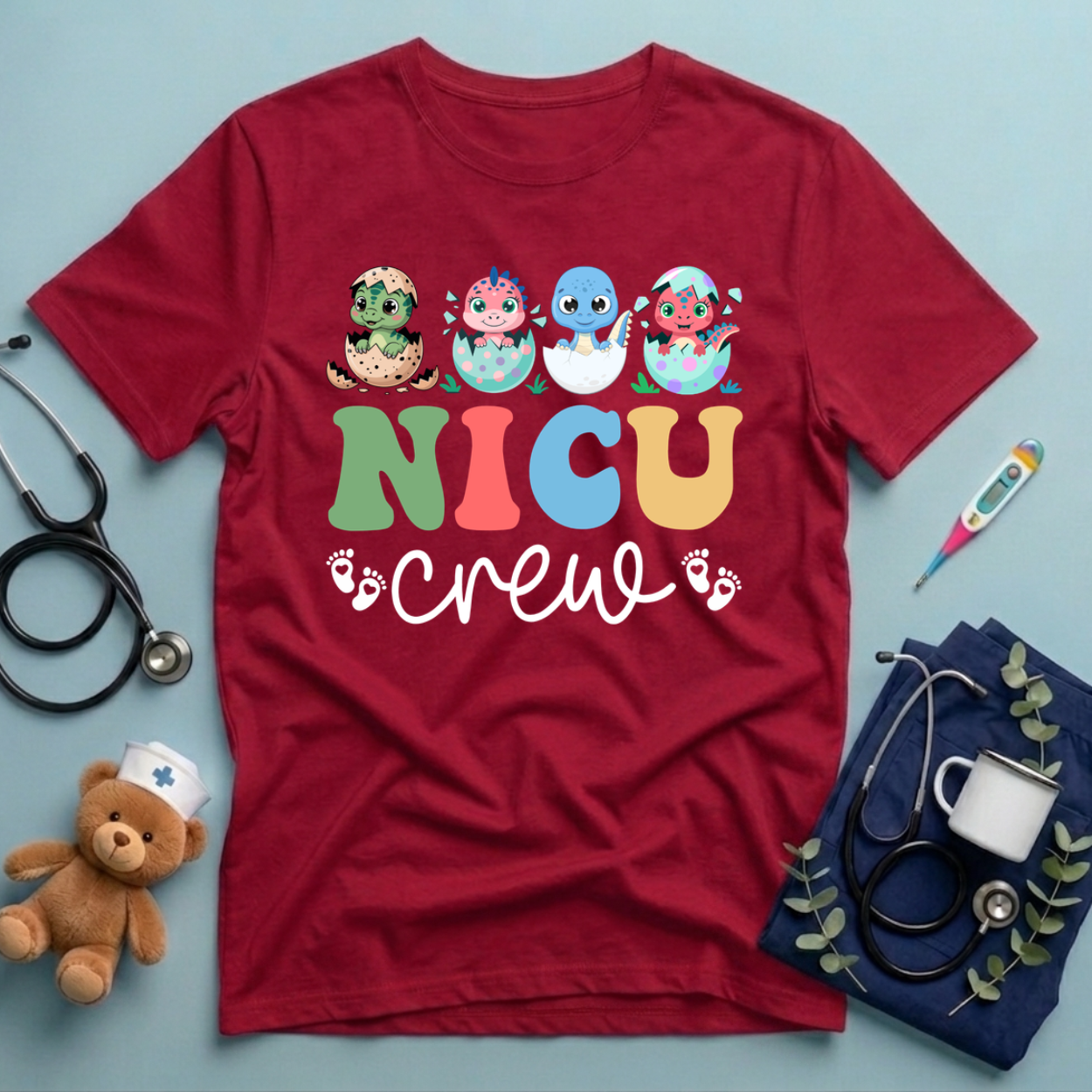 NICU Nurse Dinosaur T-Shirt