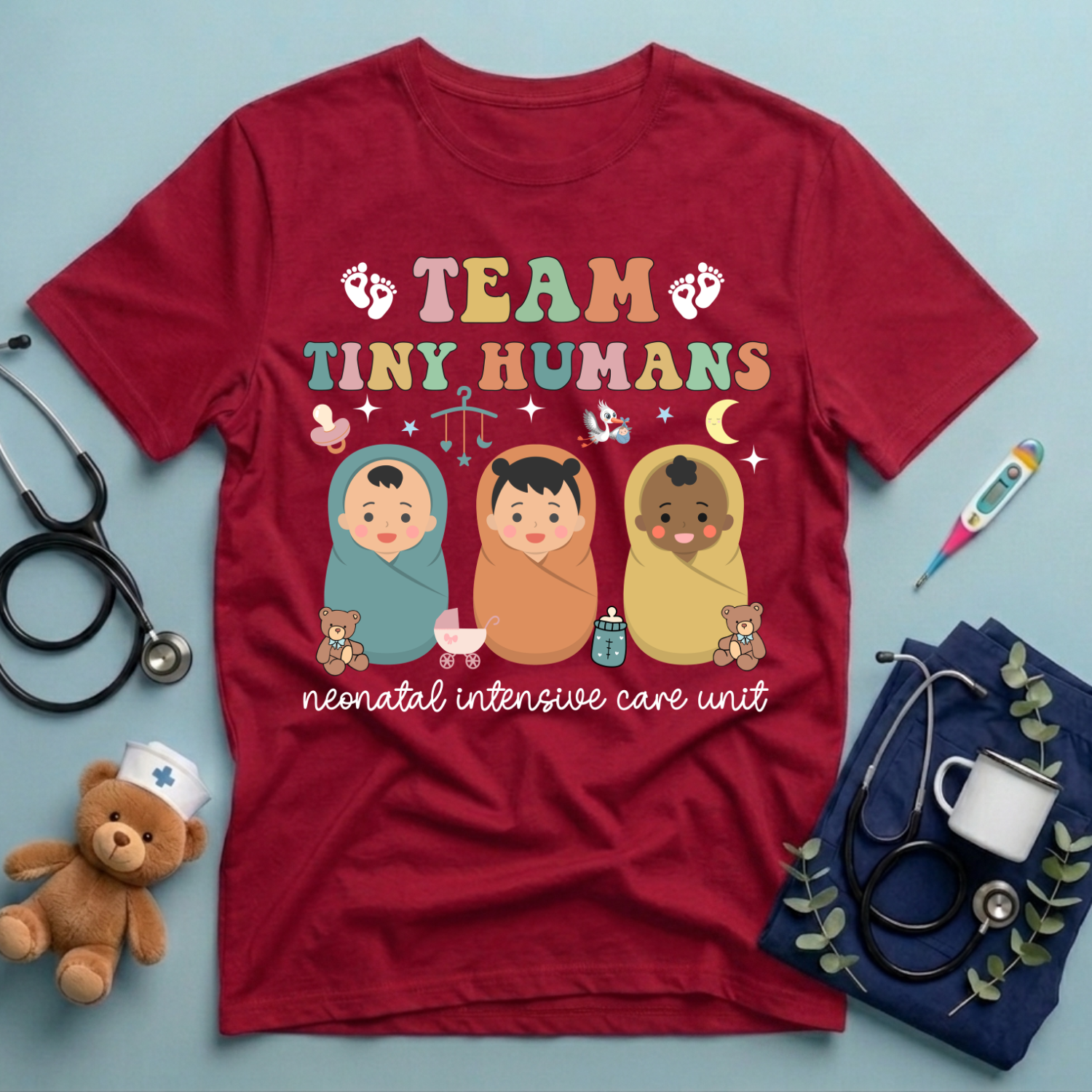 Team Tiny Humans NICU Nurse T-Shirt