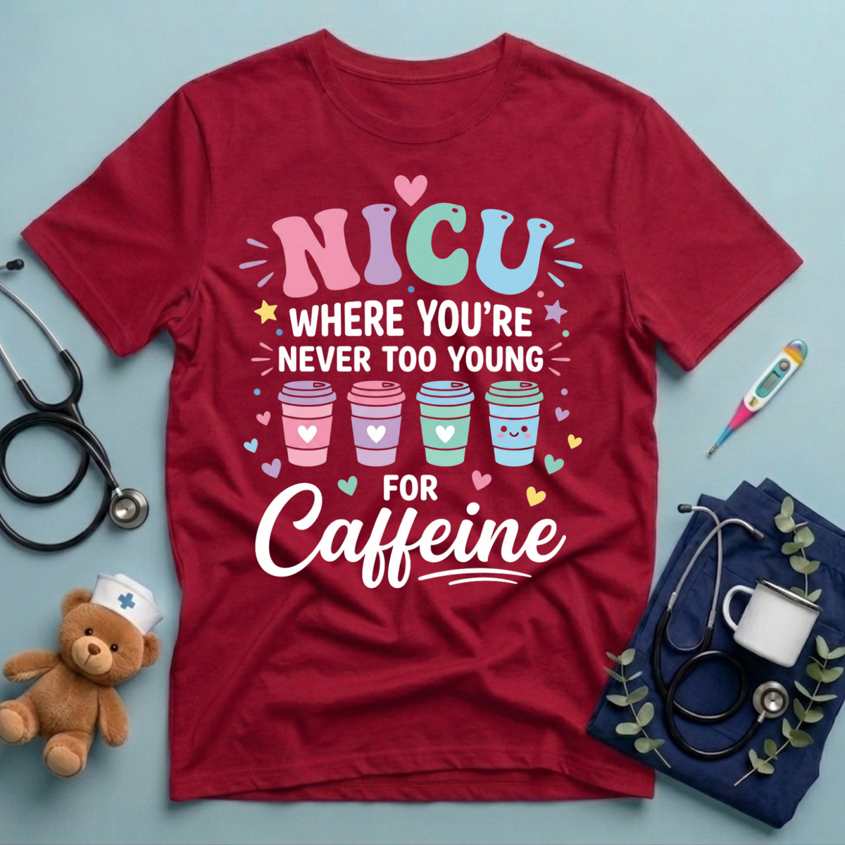 Never Too Young for Caffeine T-Shirt
