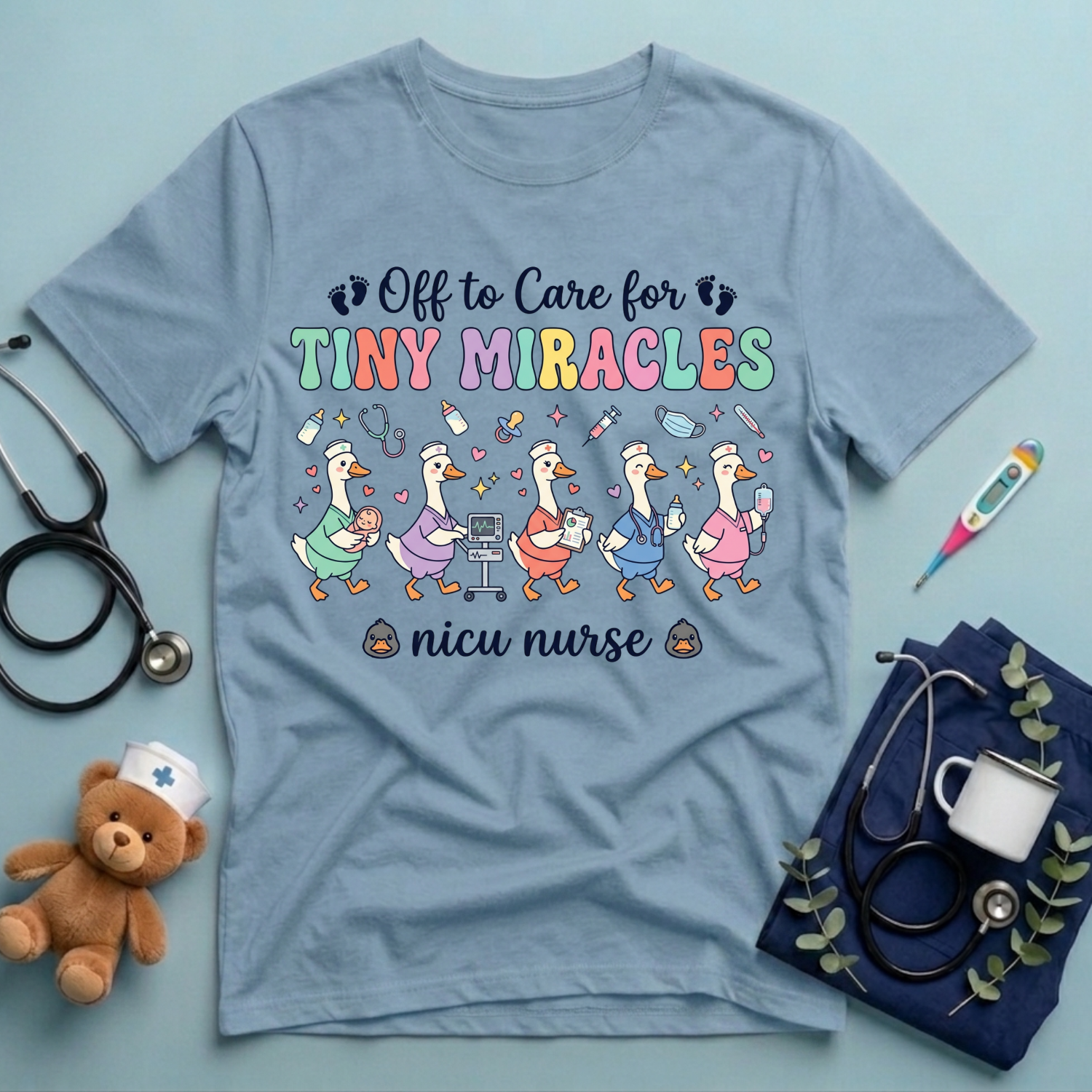 Off to Care for Tiny Miracles T-Shirt