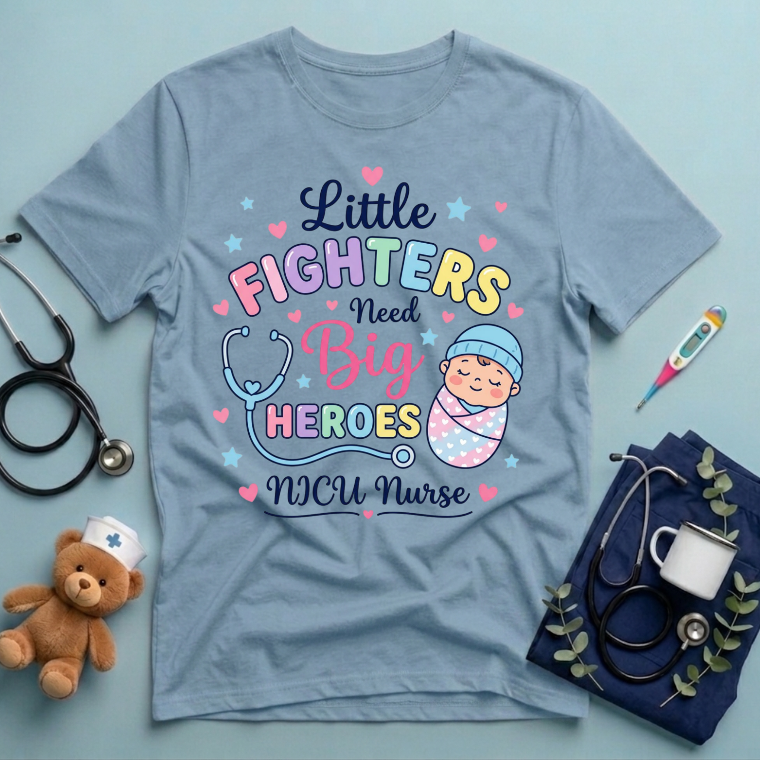 Little Fighters Need Big Heroes T-Shirt