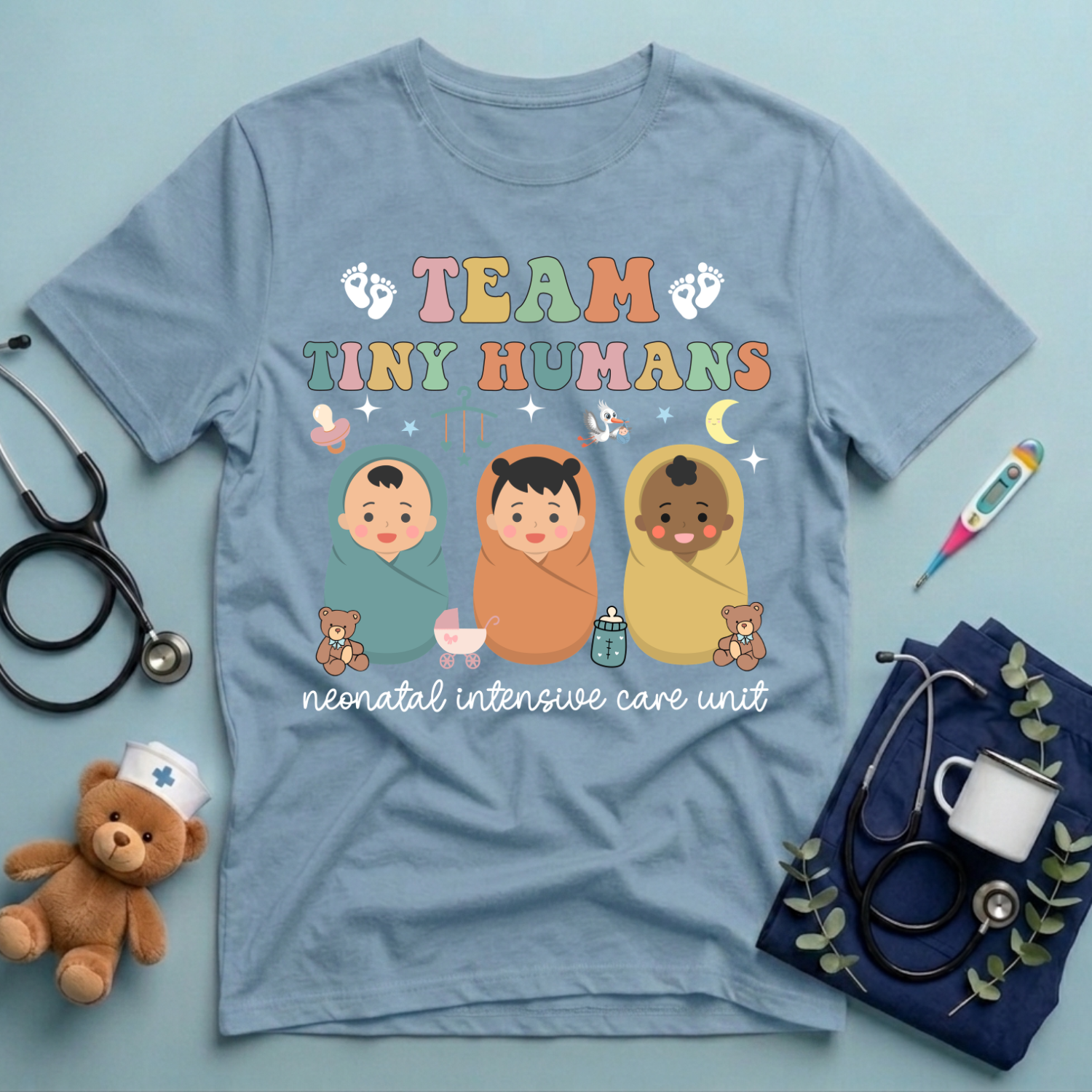 Team Tiny Humans NICU Nurse T-Shirt