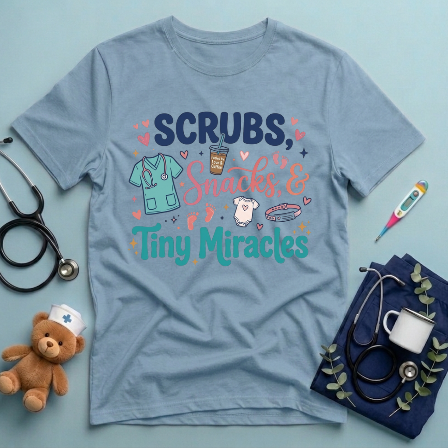 Scrubs & Tiny Miracles NICU T-Shirt