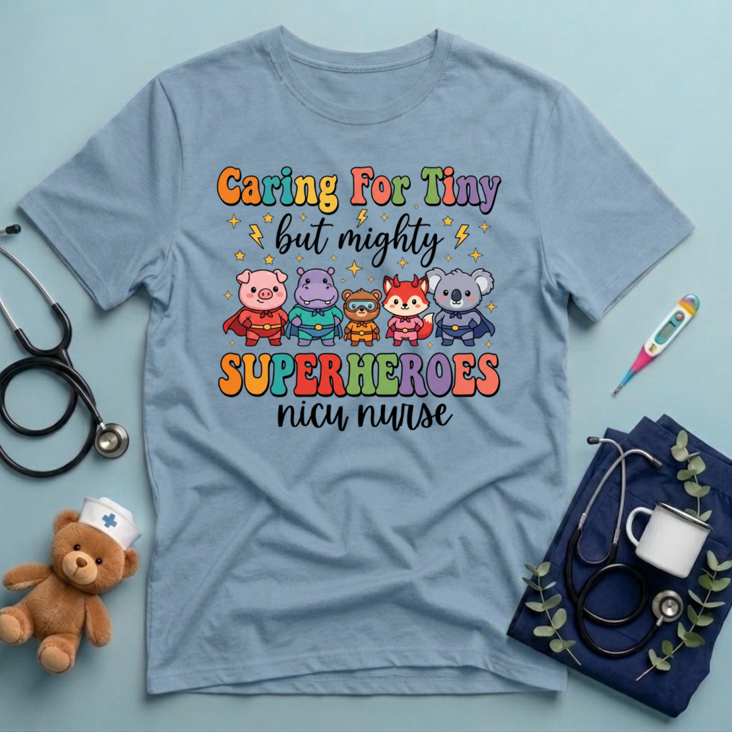 Nicu Nurse Superheroes T-Shirt