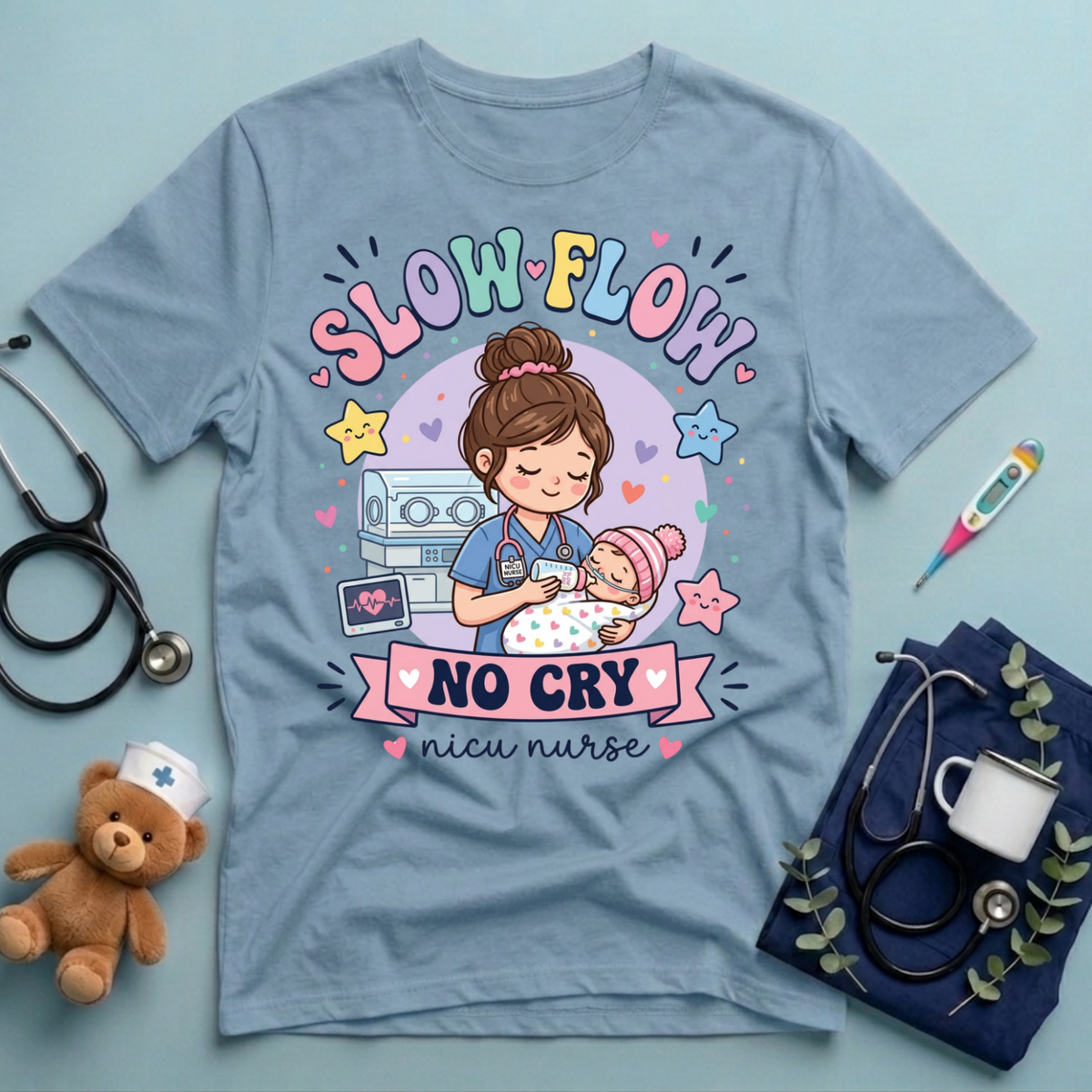 Slow flow, no cry NICU T-Shirt