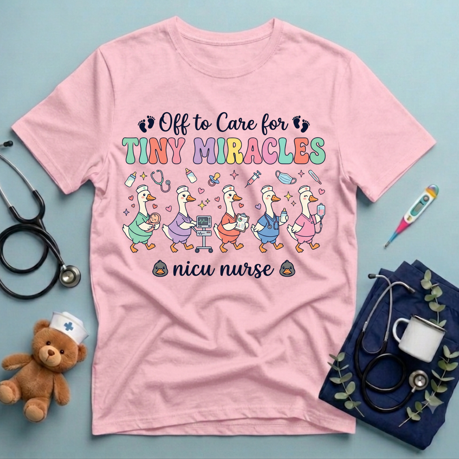 Off to Care for Tiny Miracles T-Shirt