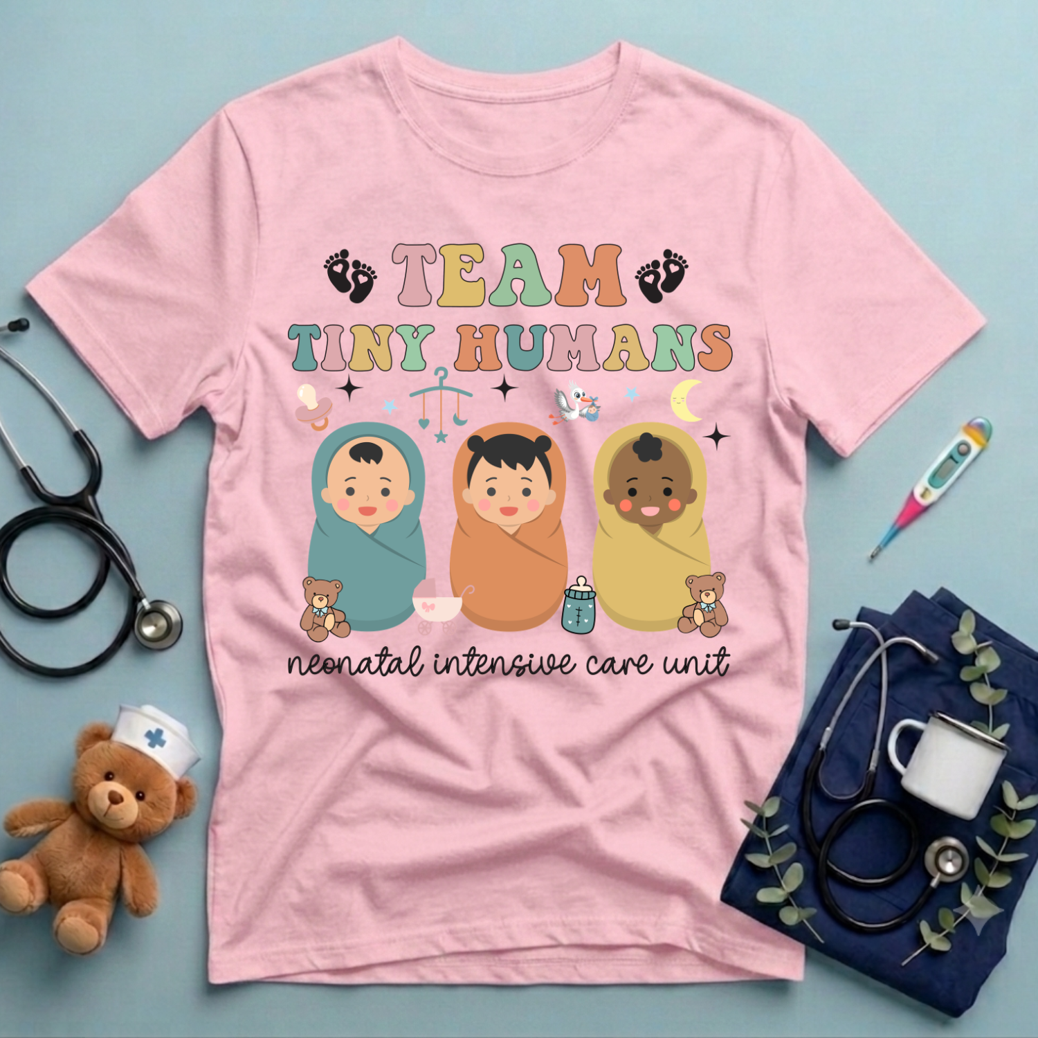 Team Tiny Humans NICU Nurse T-Shirt