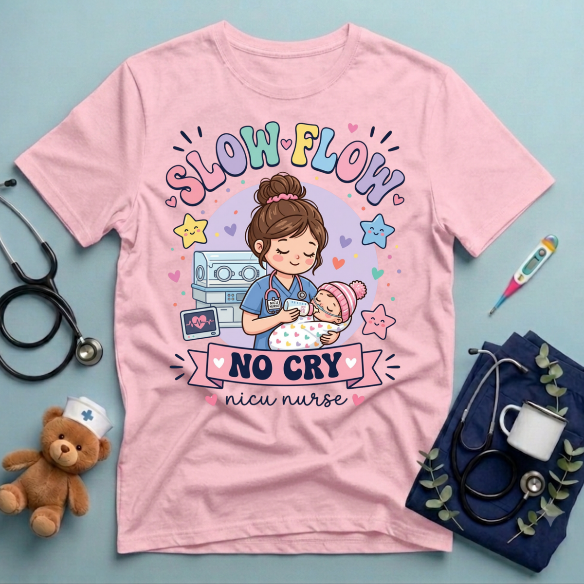 Slow flow, no cry NICU T-Shirt