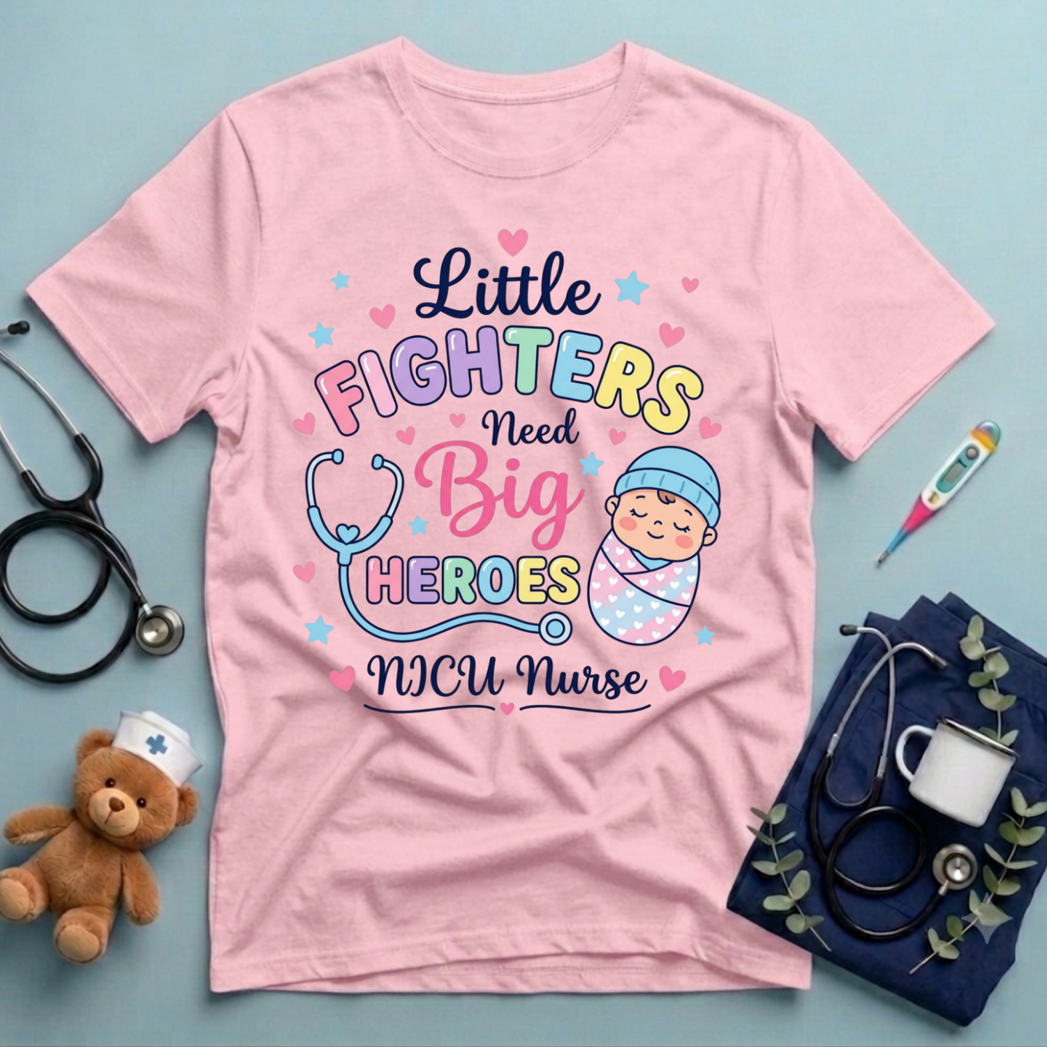 Little Fighters Need Big Heroes T-Shirt