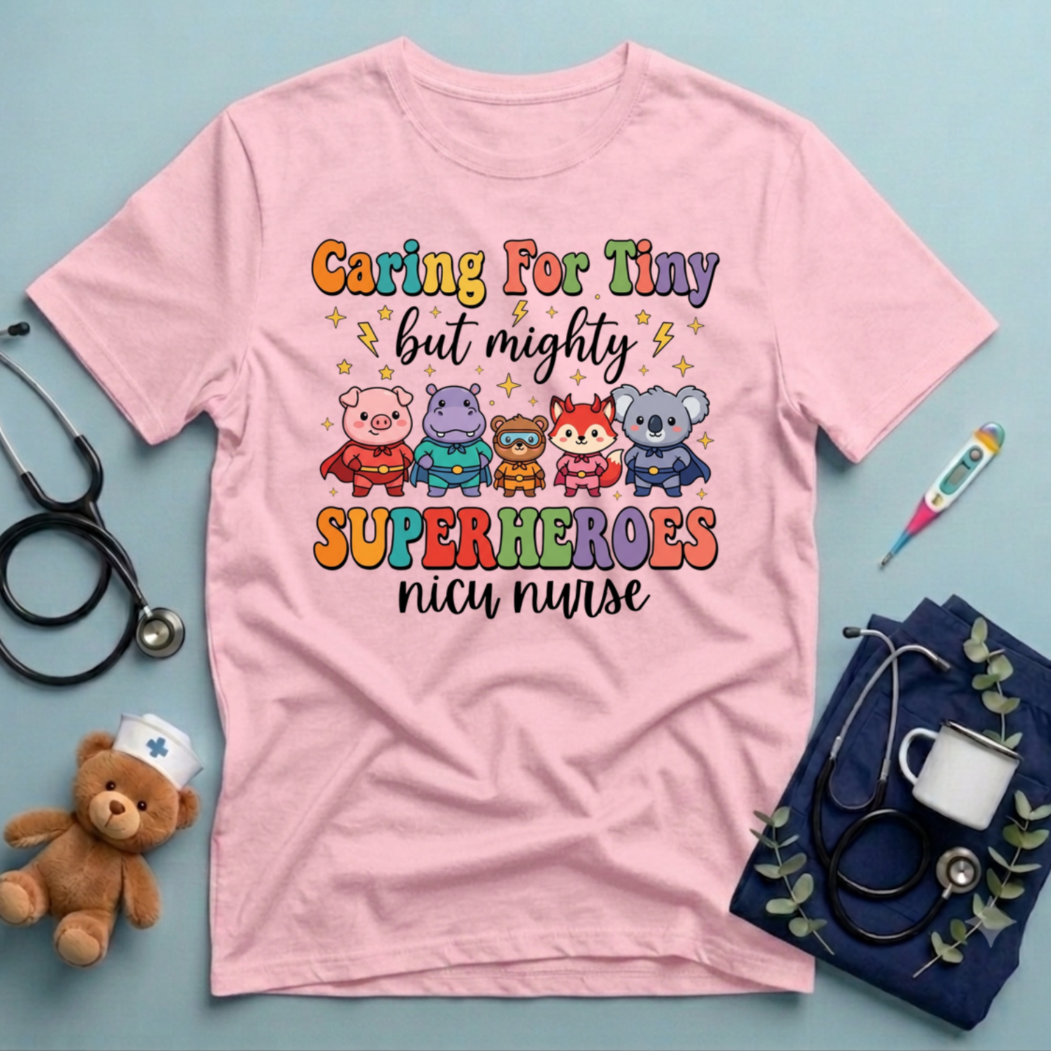 Nicu Nurse Superheroes T-Shirt