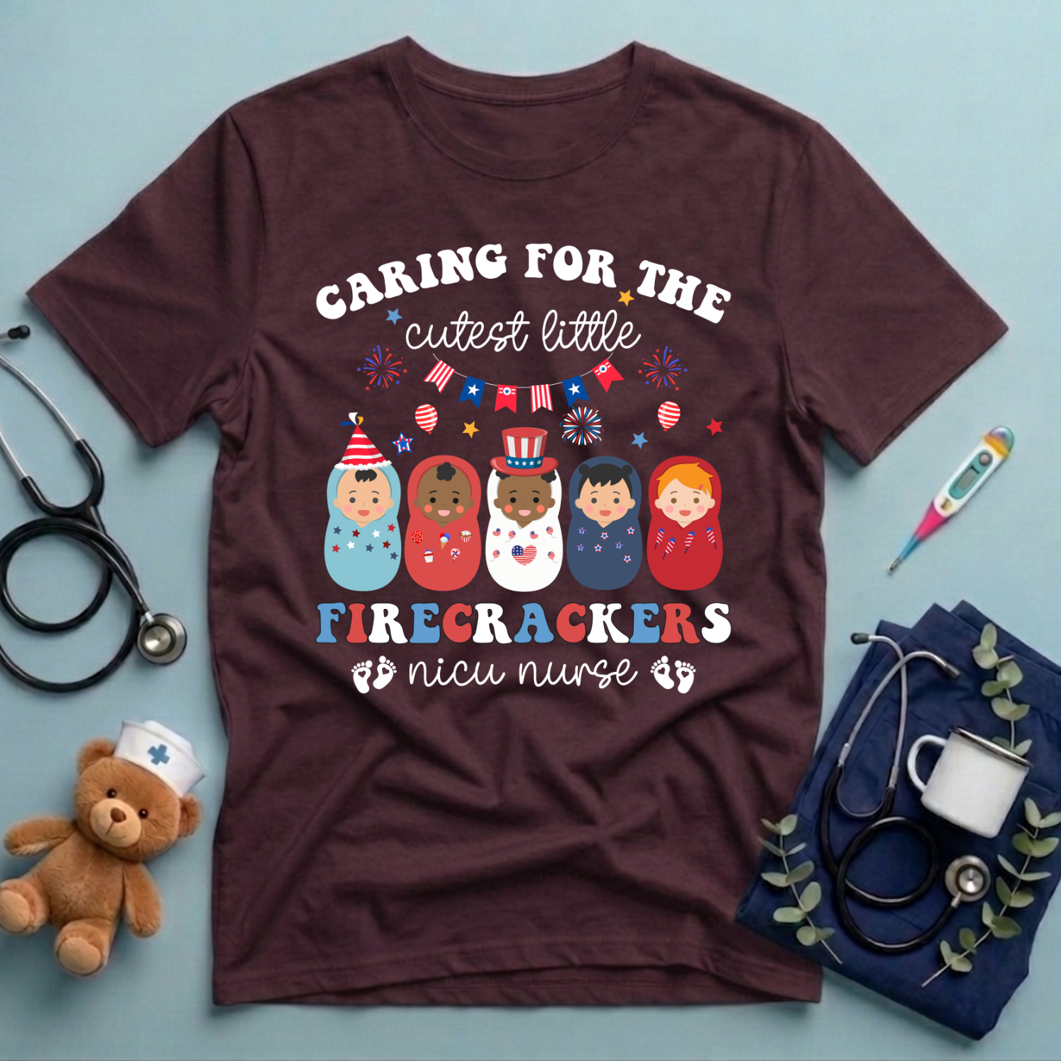 Caring for Cutest Firecrackers T-Shirt
