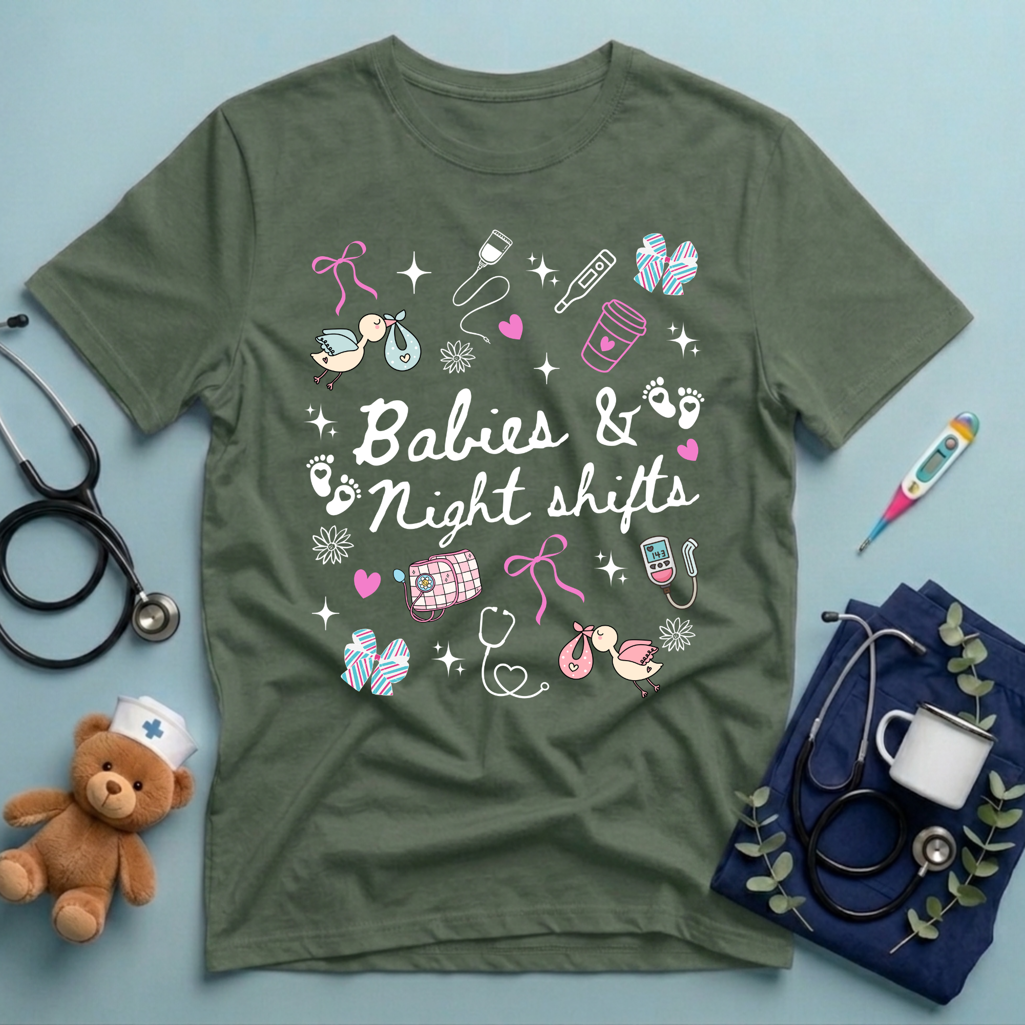 Babies Night Shifts NICU T-Shirt