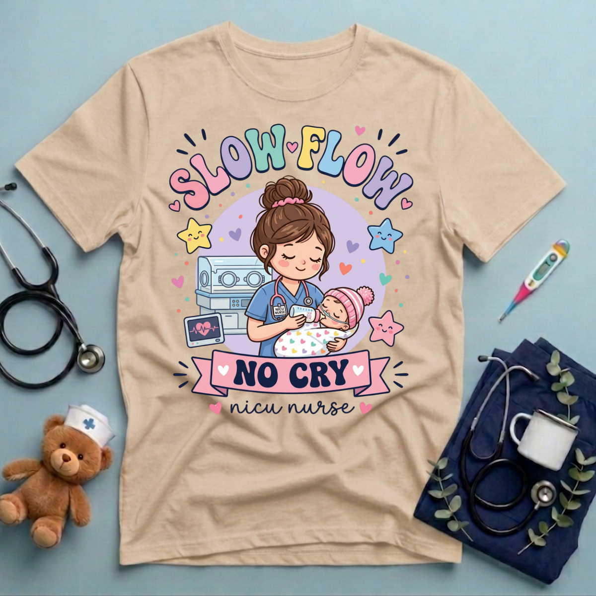 Slow flow, no cry NICU T-Shirt
