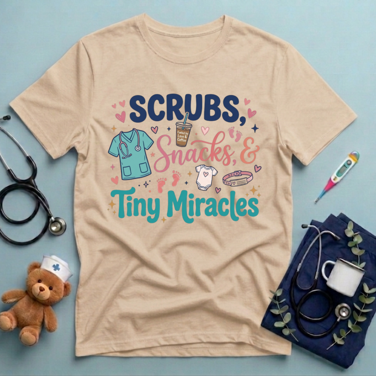 Scrubs & Tiny Miracles NICU T-Shirt