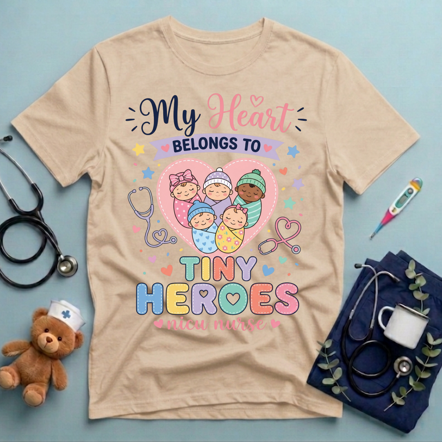 My Heart Belongs to Tiny Heroes T-Shirt