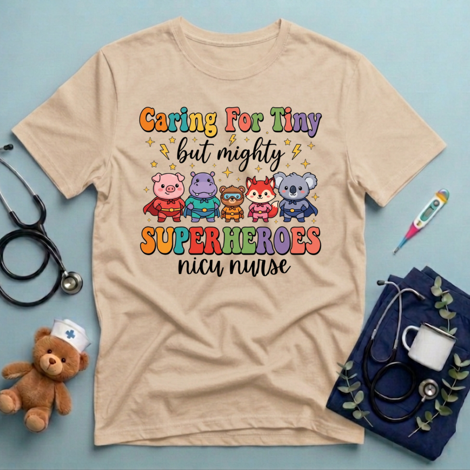 Nicu Nurse Superheroes T-Shirt