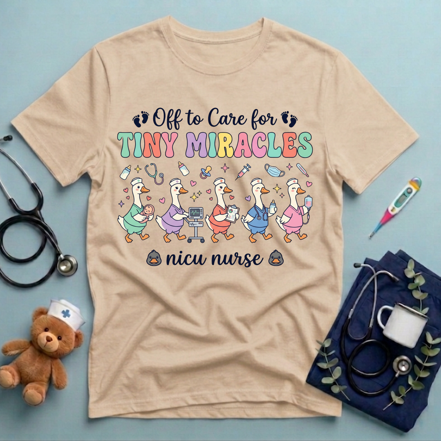 Off to Care for Tiny Miracles T-Shirt