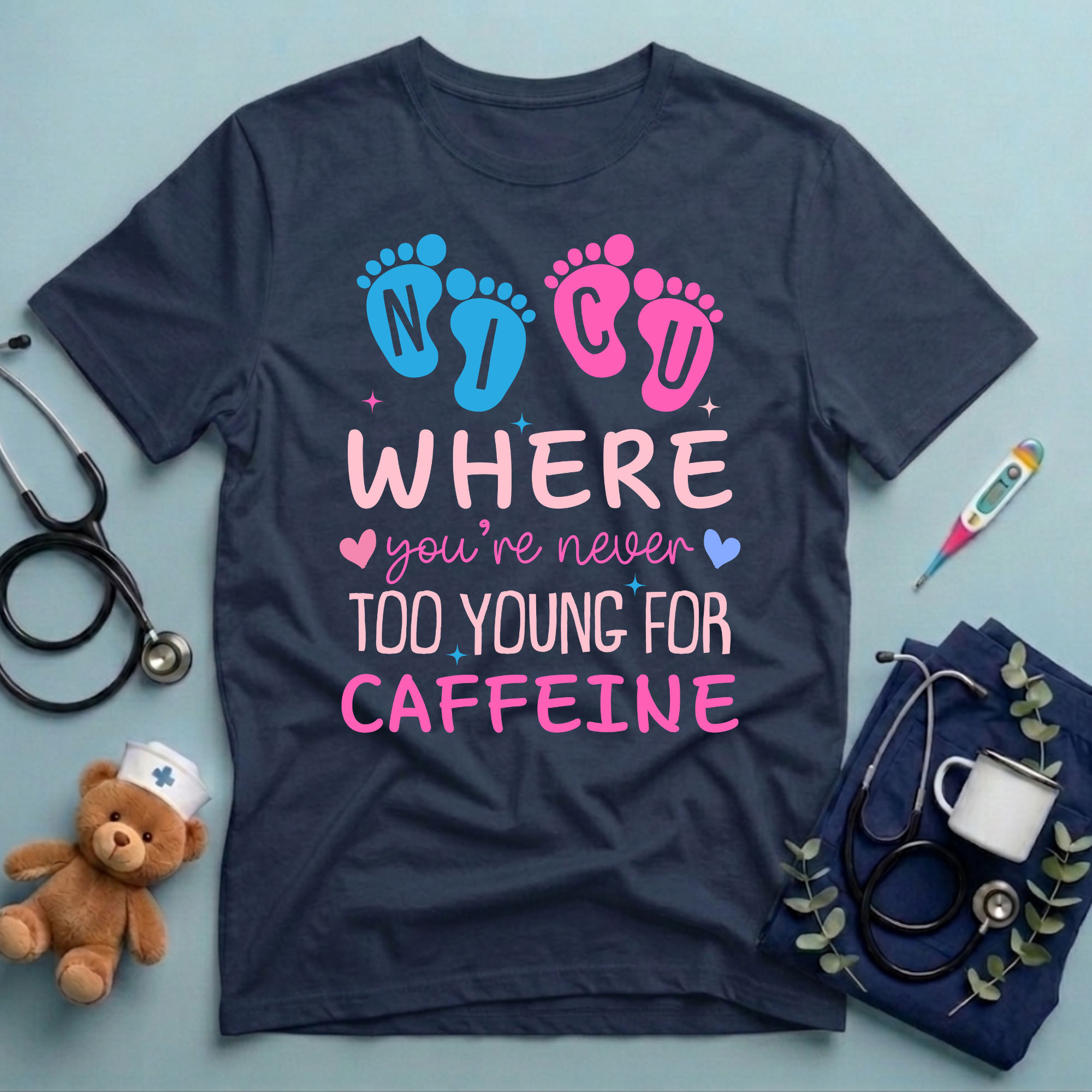 Never Too Young For Caffeine NICU T-Shirt