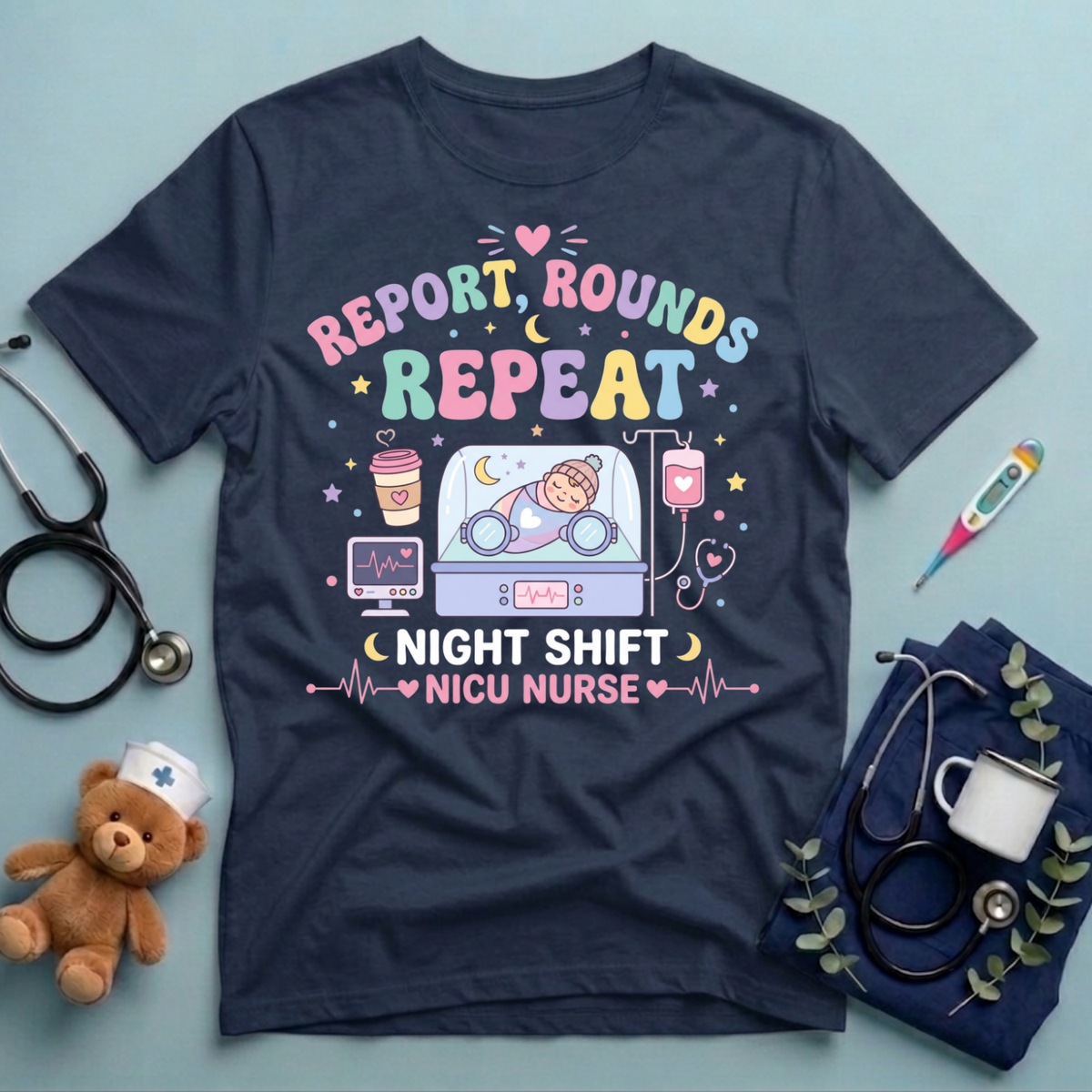 Funny Night Shift NICU T-Shirt