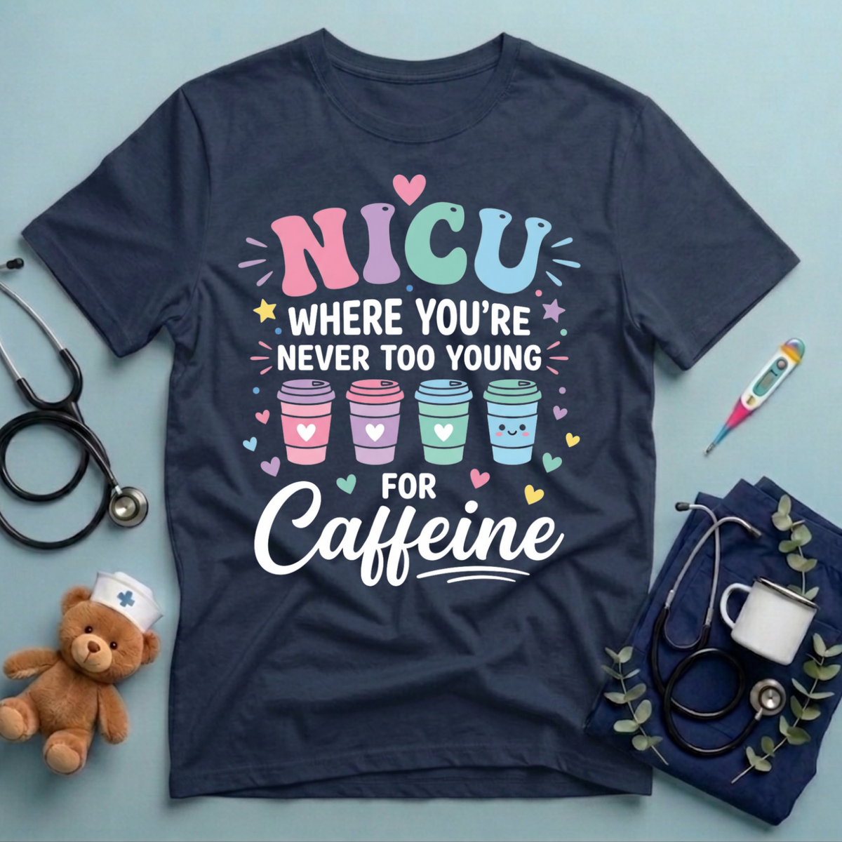 Never Too Young for Caffeine T-Shirt