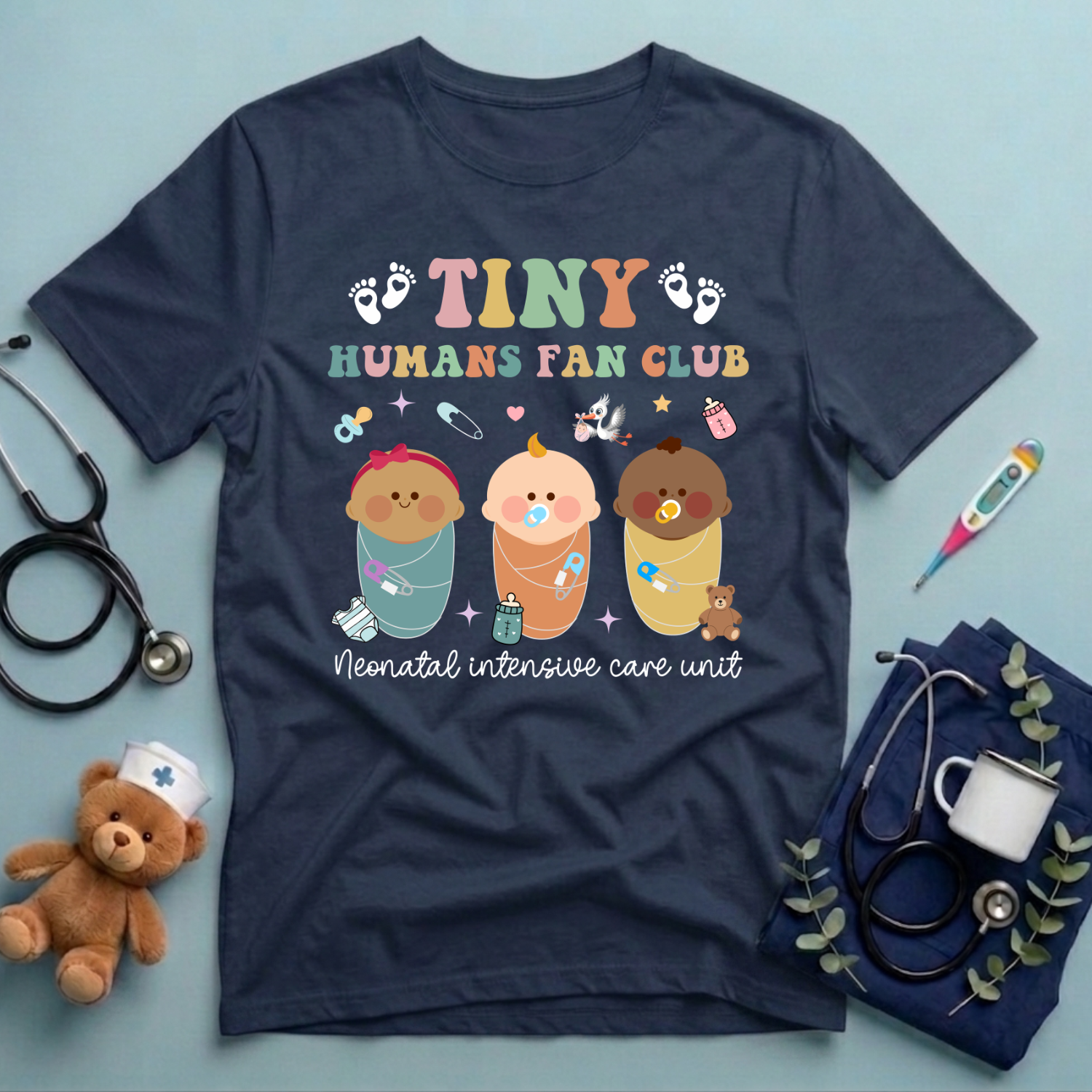 Tiny Humans Fan Club NICU T-Shirt