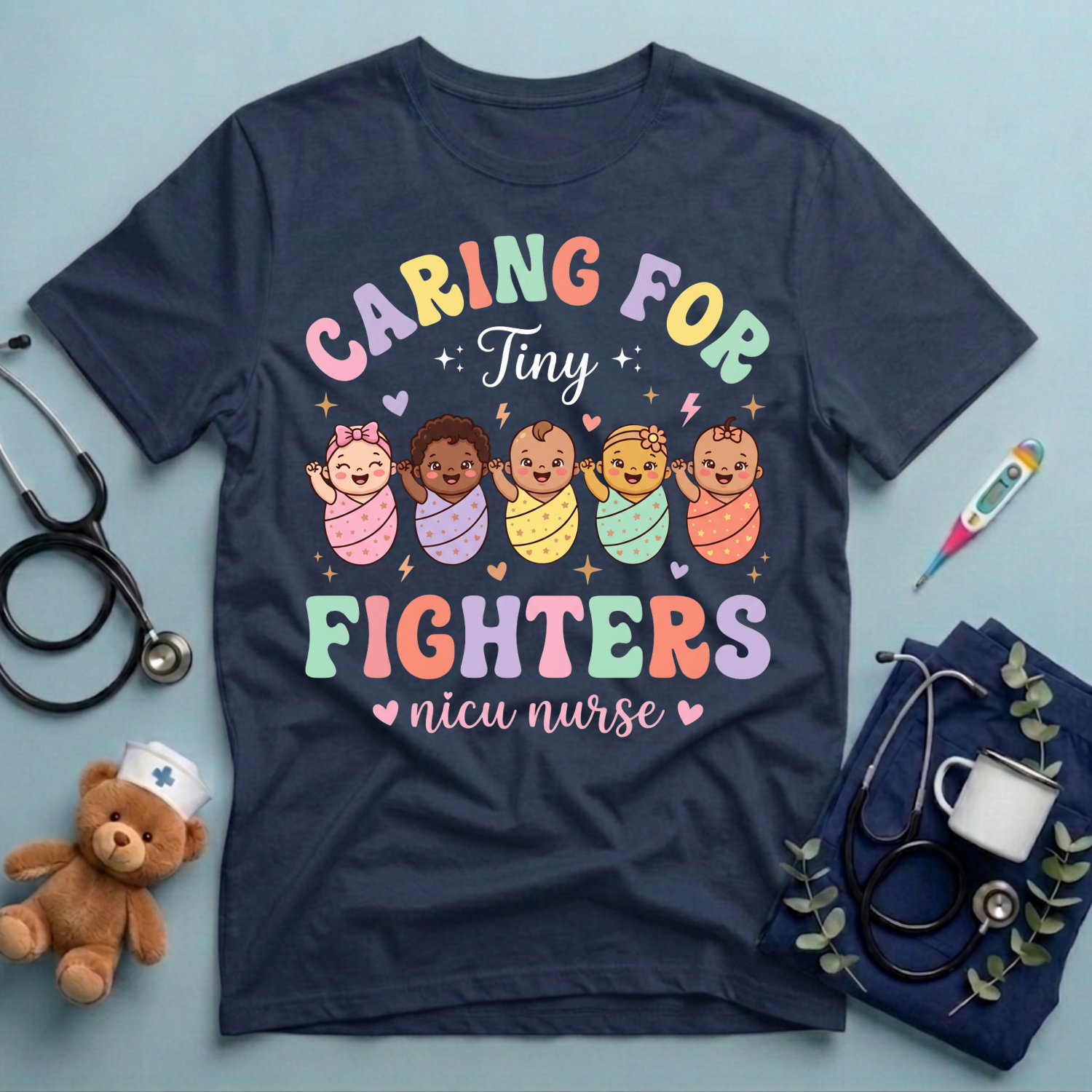 Caring for Tiny Fighters T-Shirt