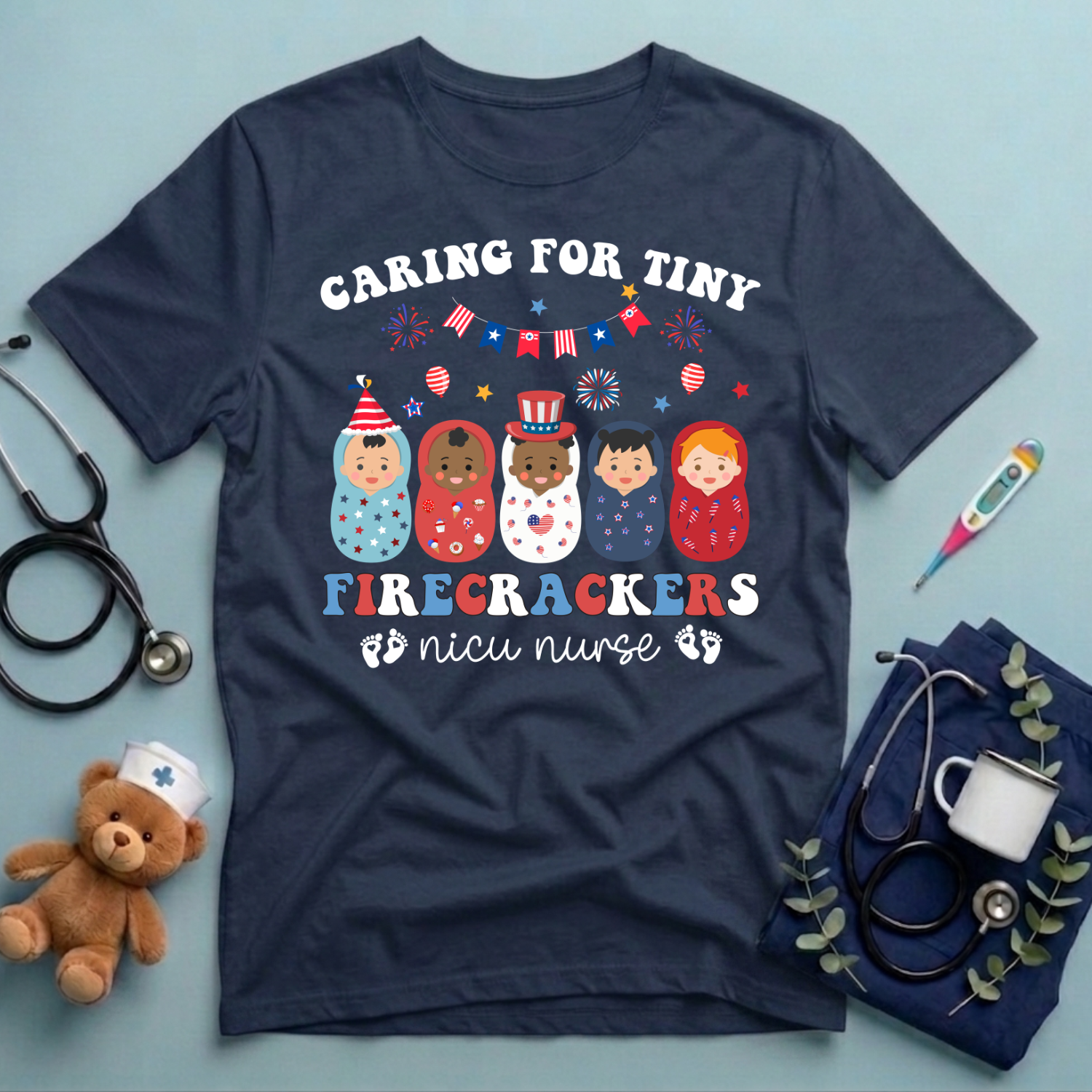Caring for Tiny Firecrackers T-Shirt