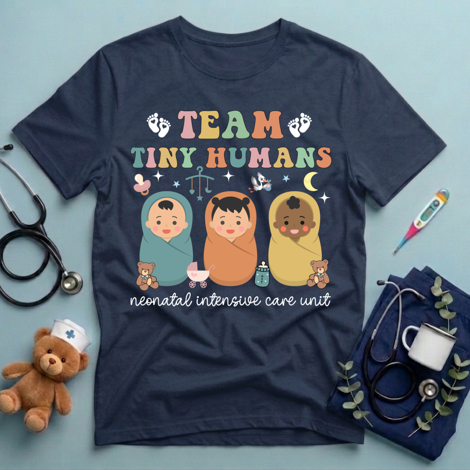 Team Tiny Humans NICU Nurse T-Shirt