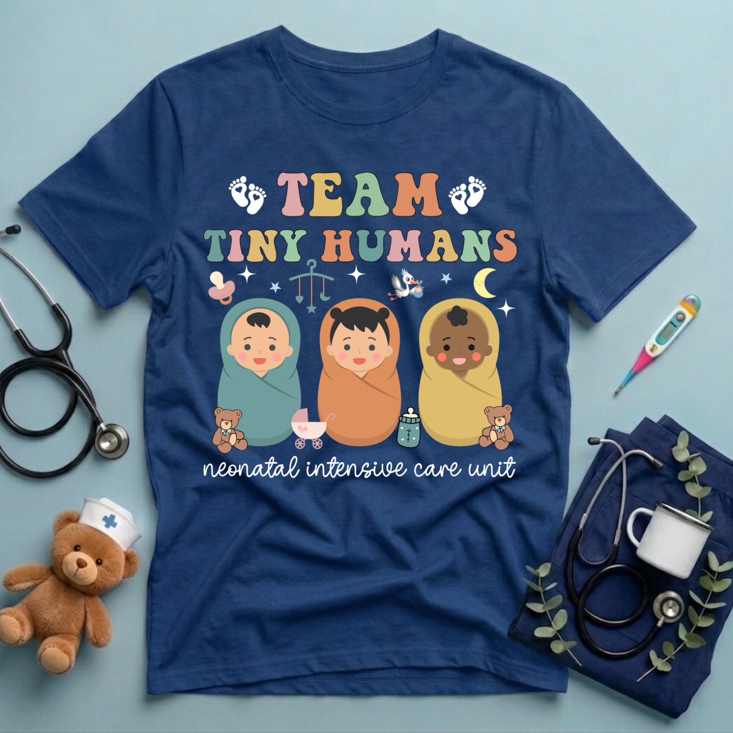 Team Tiny Humans NICU Nurse T-Shirt