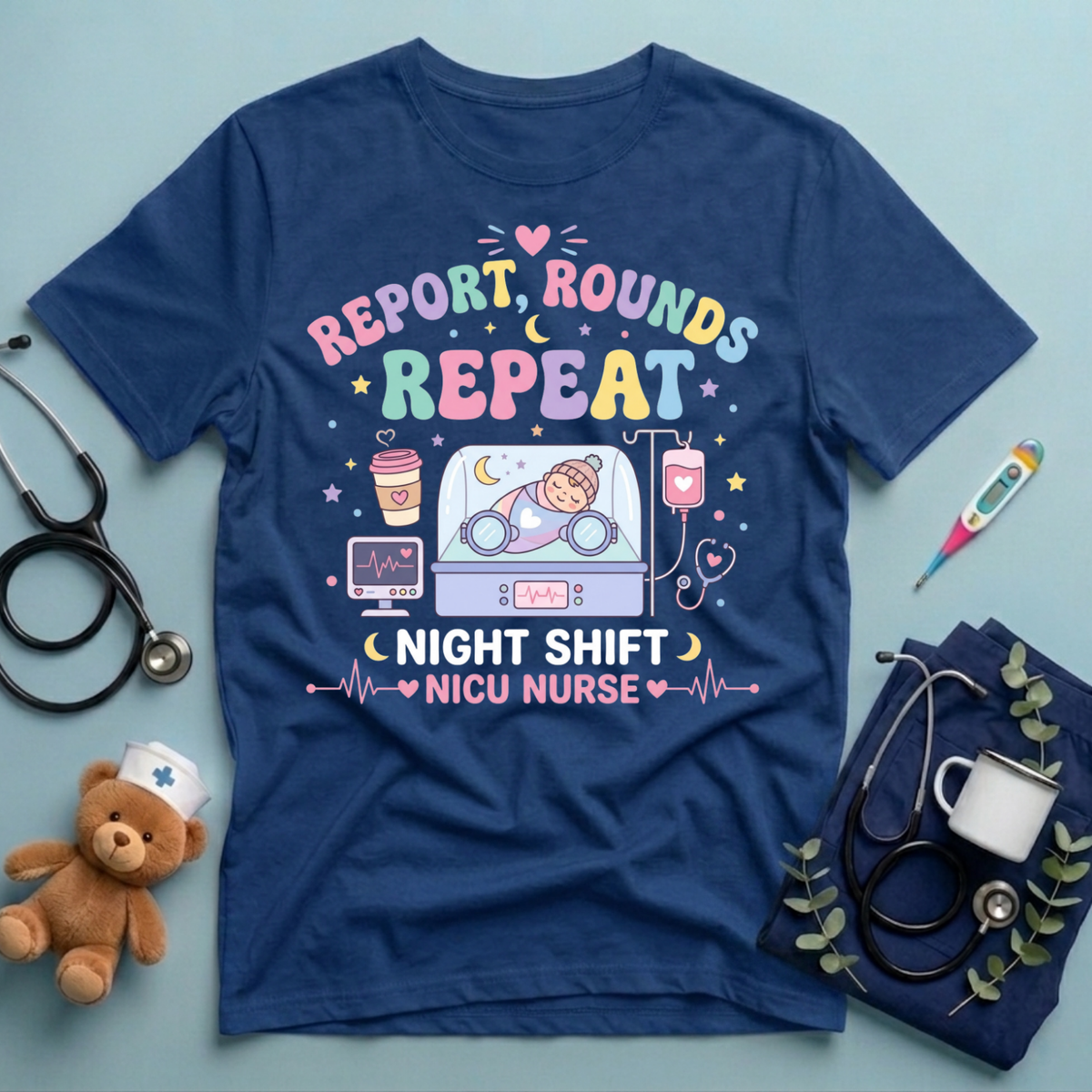 Funny Night Shift NICU T-Shirt